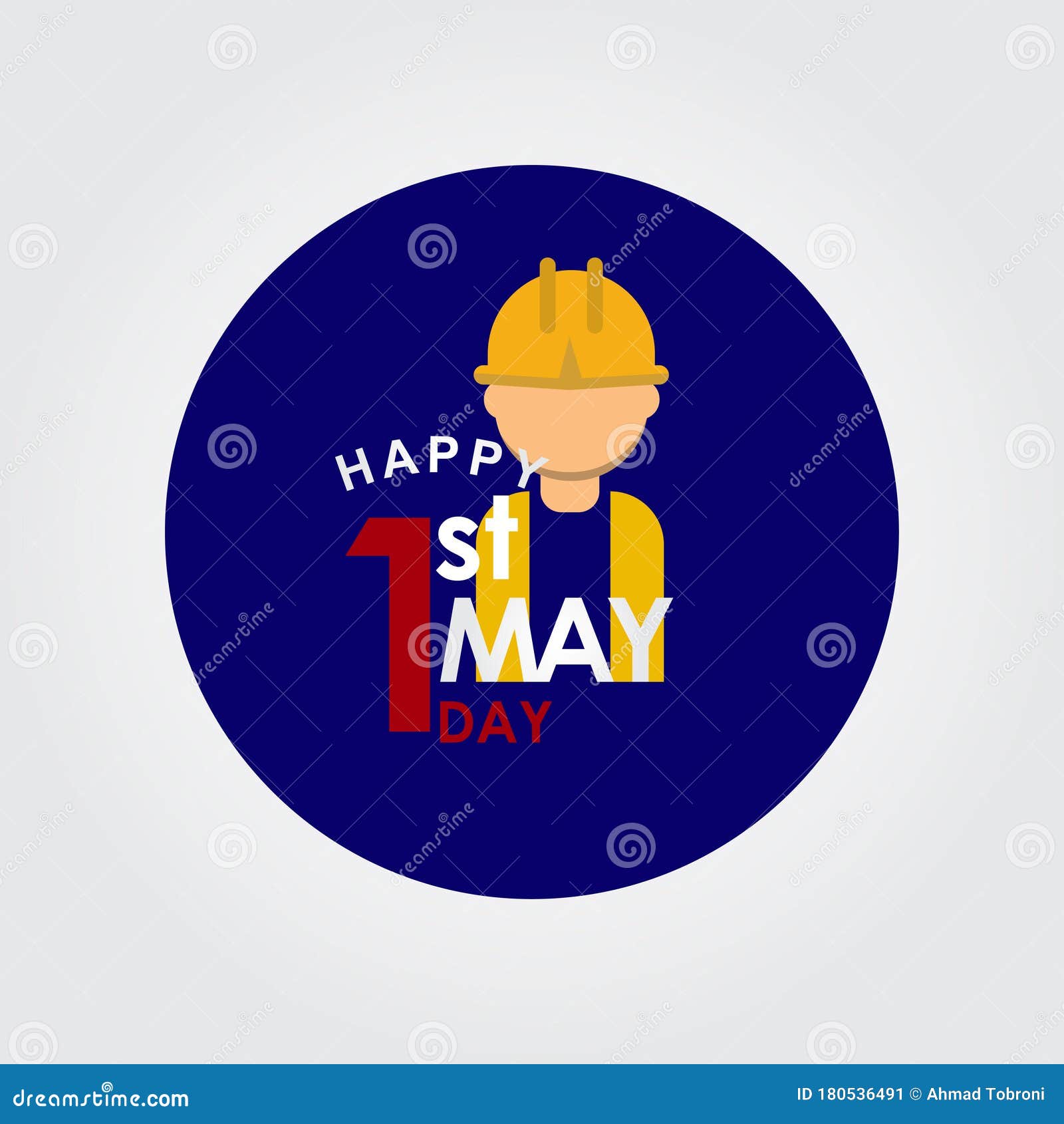Happy May Day Logo Vector Template Design Illustration Stock