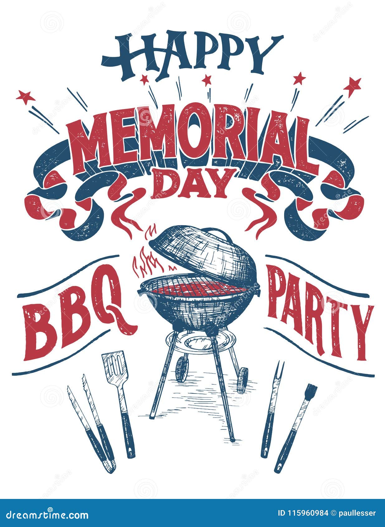 happy memorial day barbecue party sign