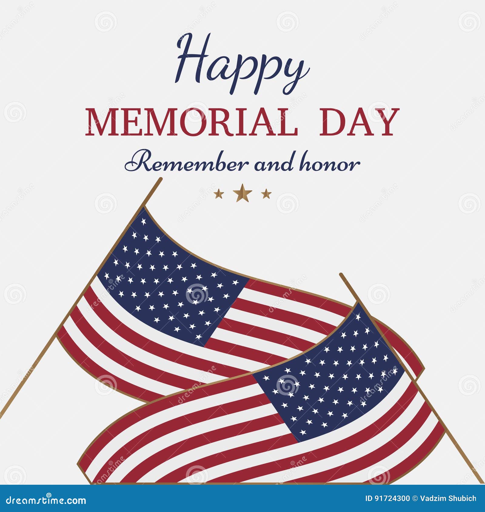 Memorial day background template Royalty Free Vector Image