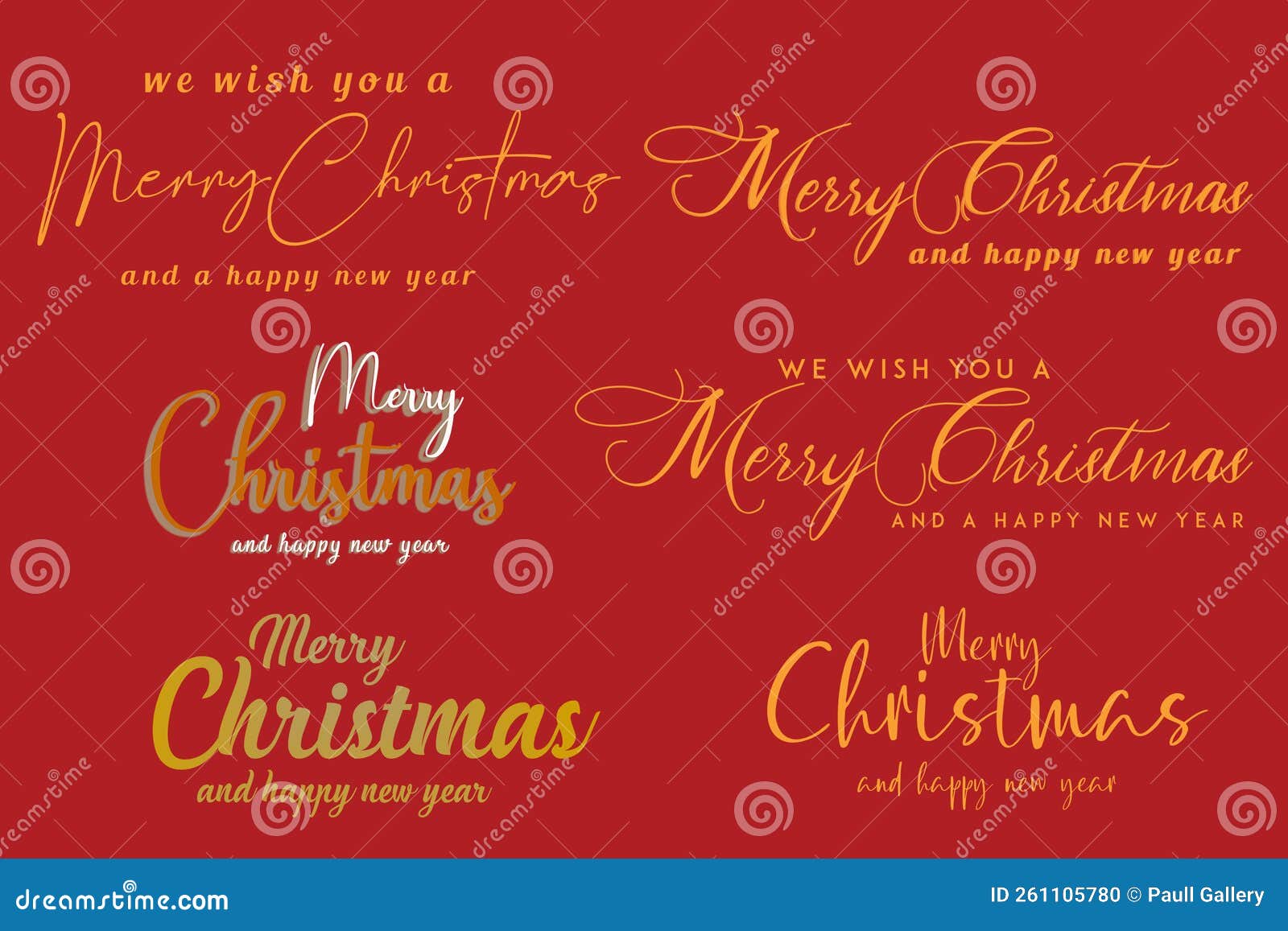 Merry Christmas Text Vector Background Stock Illustration