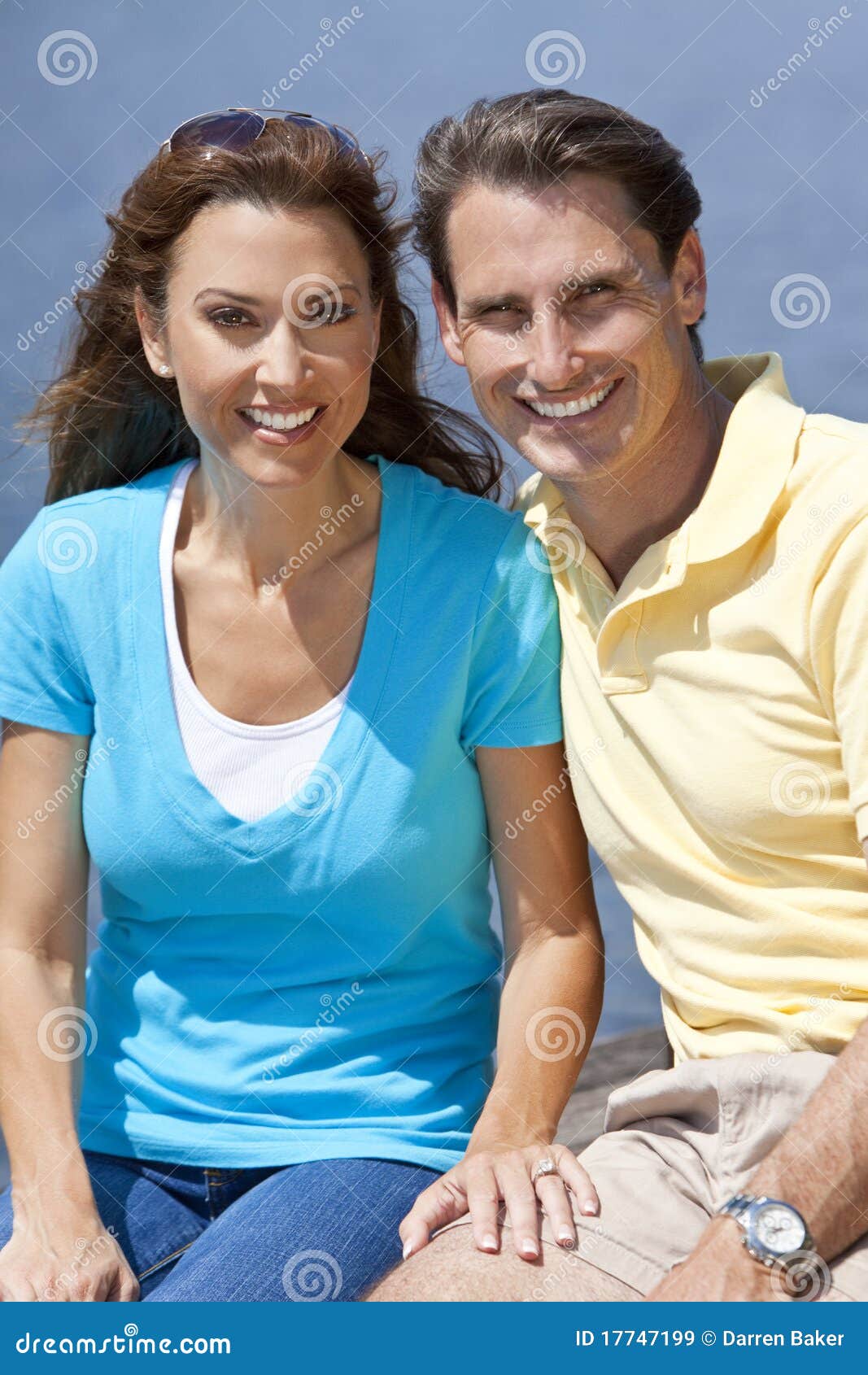 Happy Middle Aged Man And Woman Couple Royalty Free Stock