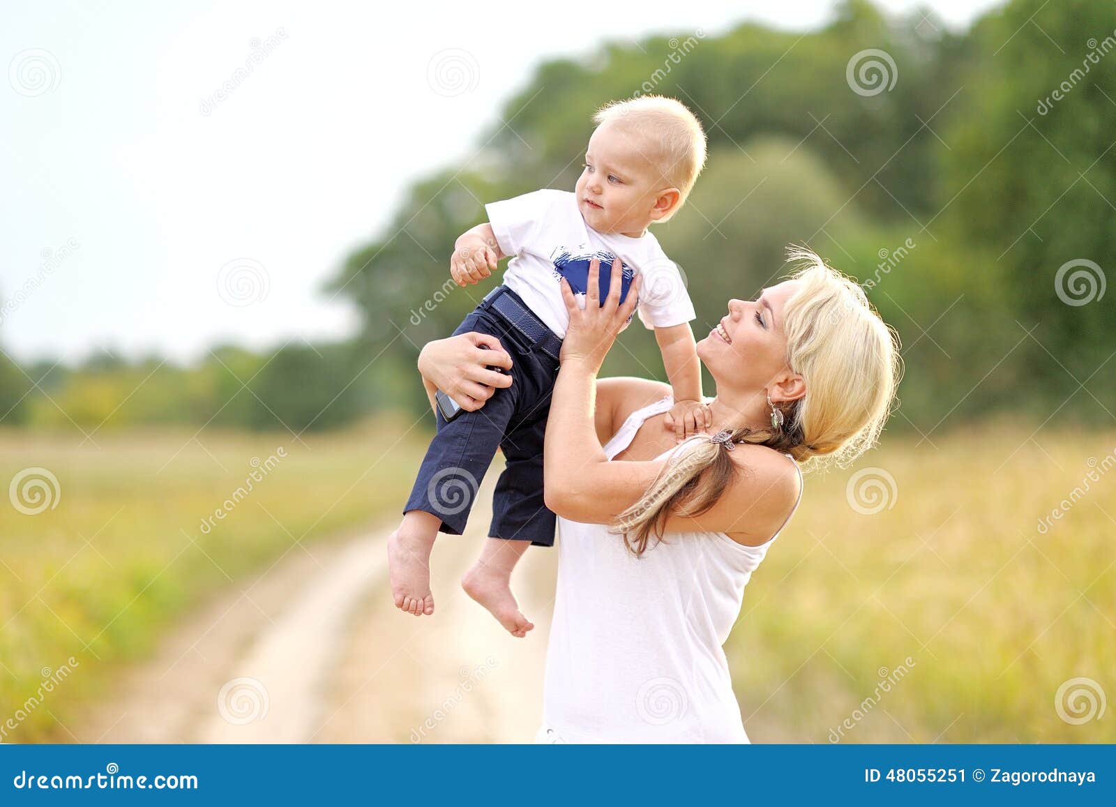 Happy Mom and baby son stock image. Image of happiness - 48055251