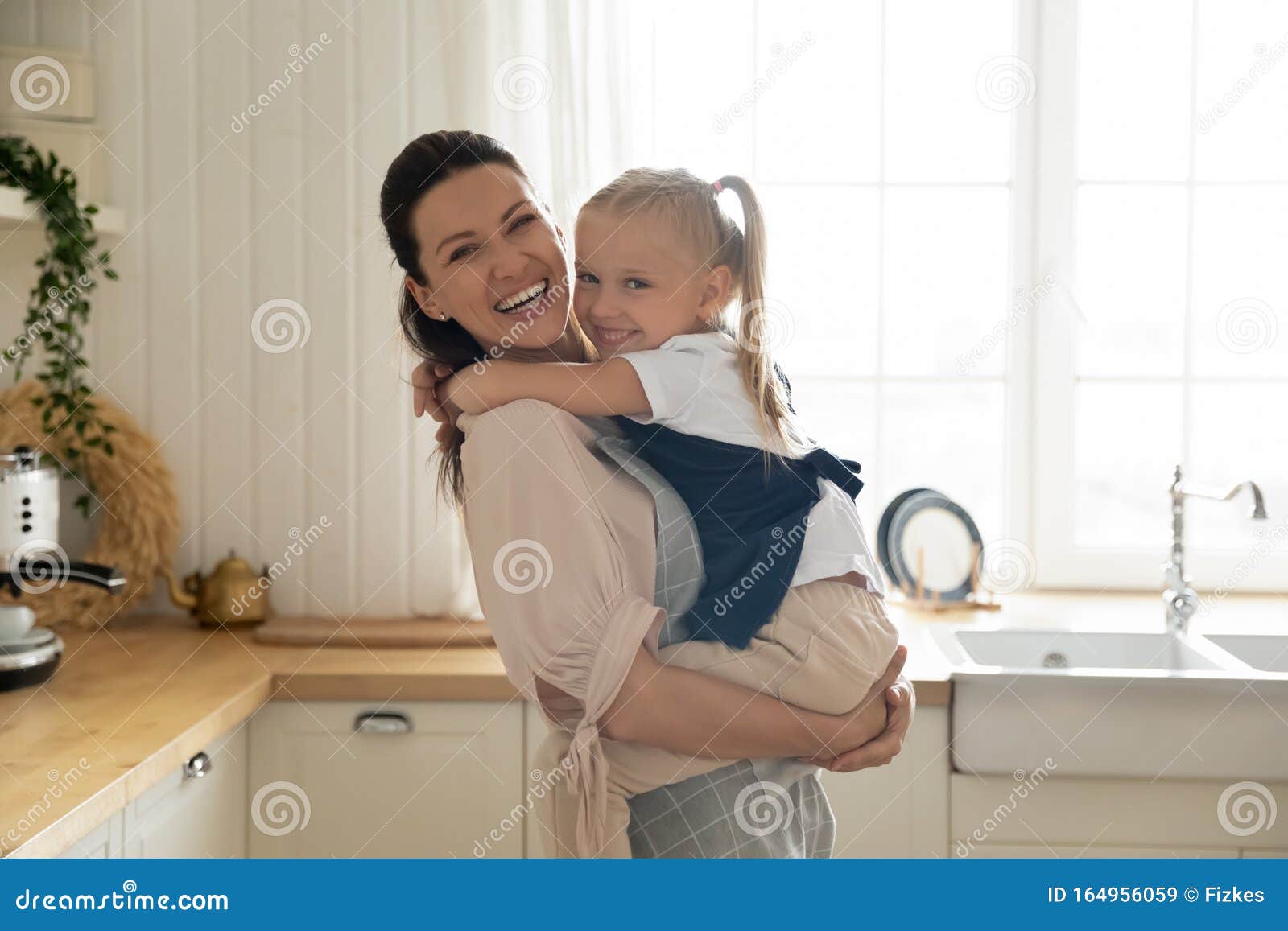 house wife with daughter