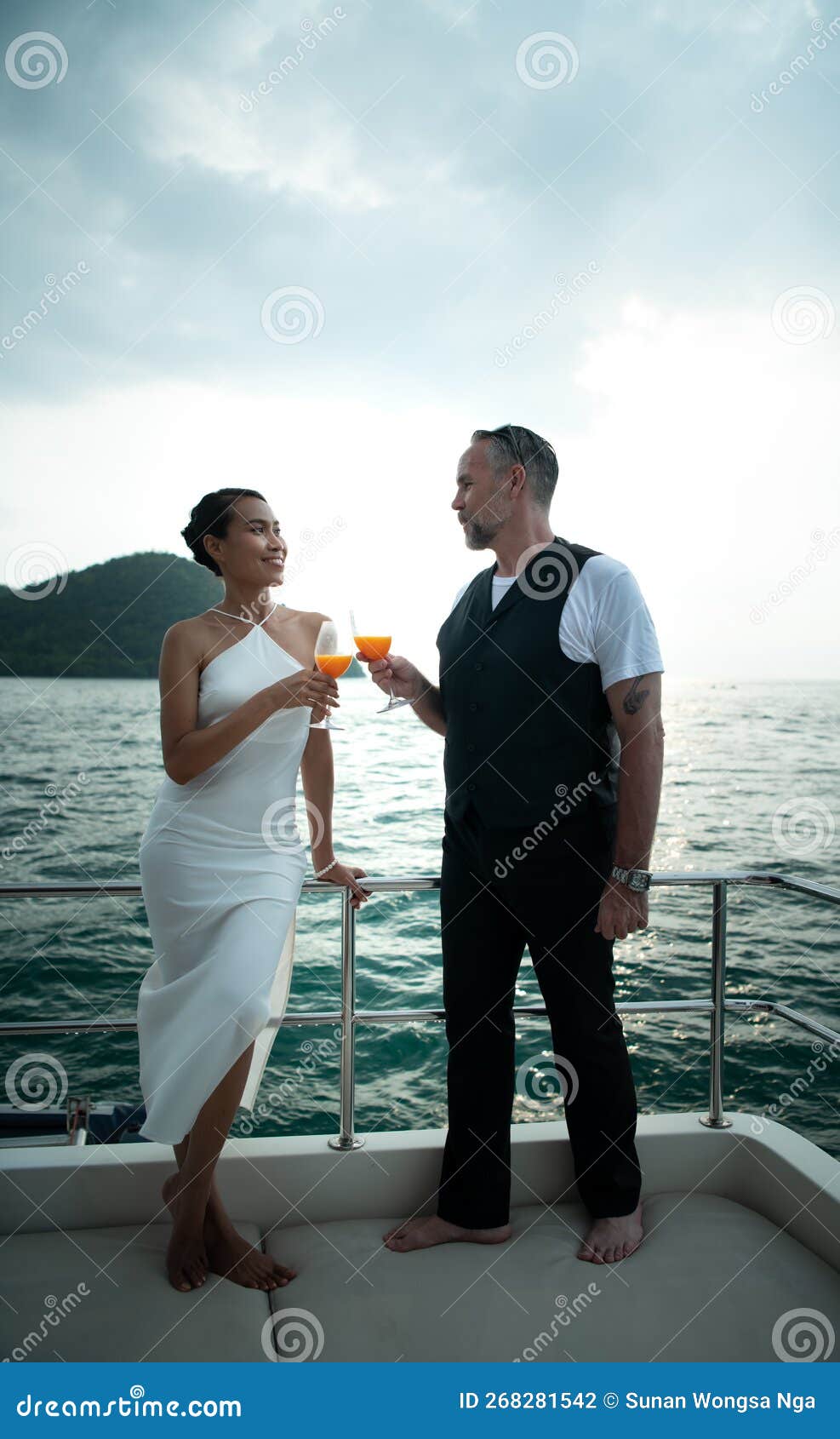 Happy Moments Of Interracial Couples On A Yacht The Couple Had Their Honeymoon At One Of Asia S