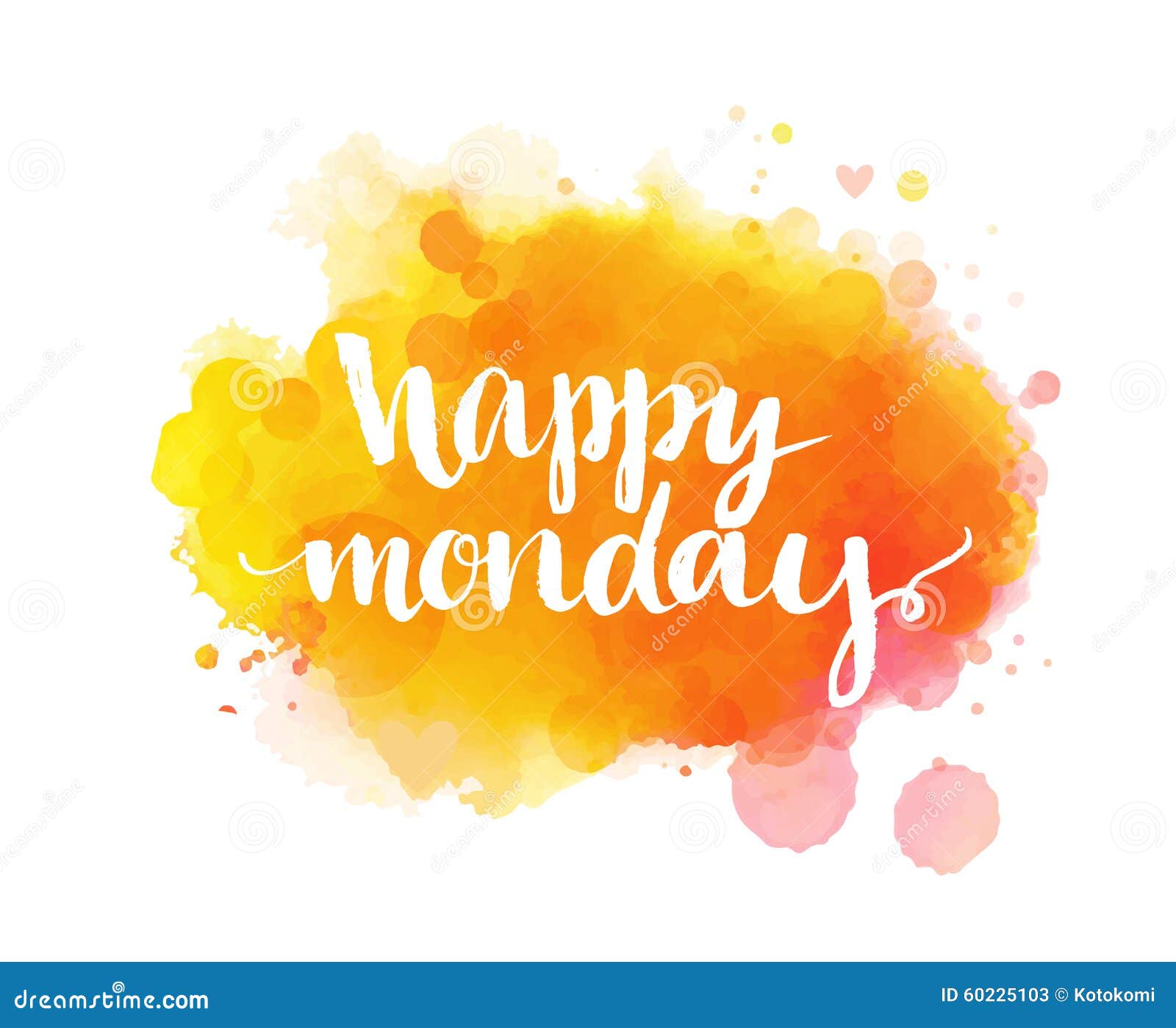 Happy Monday. Inspirational Quote, Artistic Vector Stock Vector ...