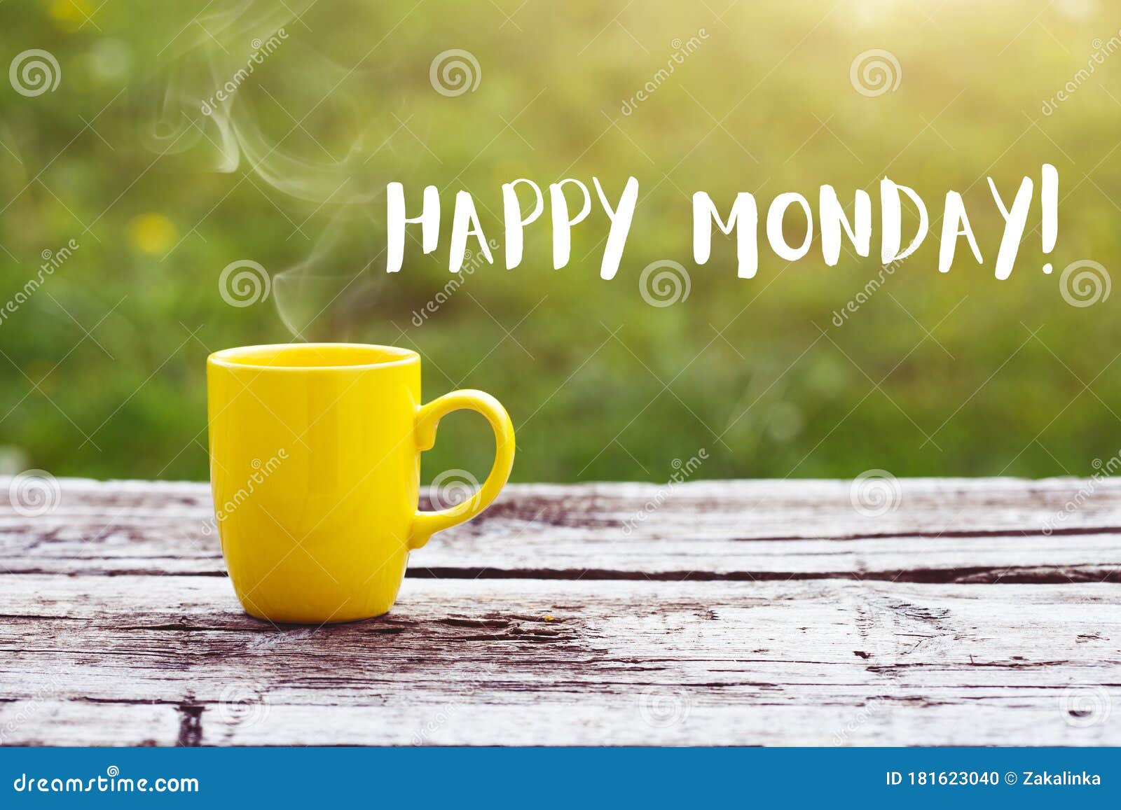 Happy Monday Morning Coffee Cup Stock Photo - Image of drink ...