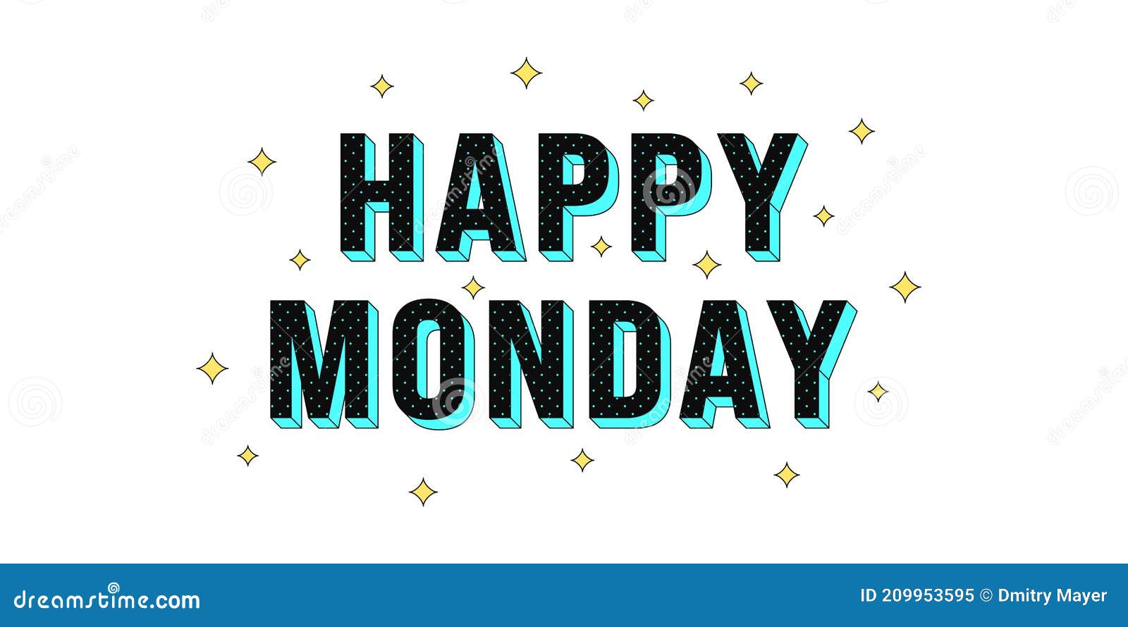 Happy Monday Poster. Greeting Text of Happy Monday Stock Vector ...