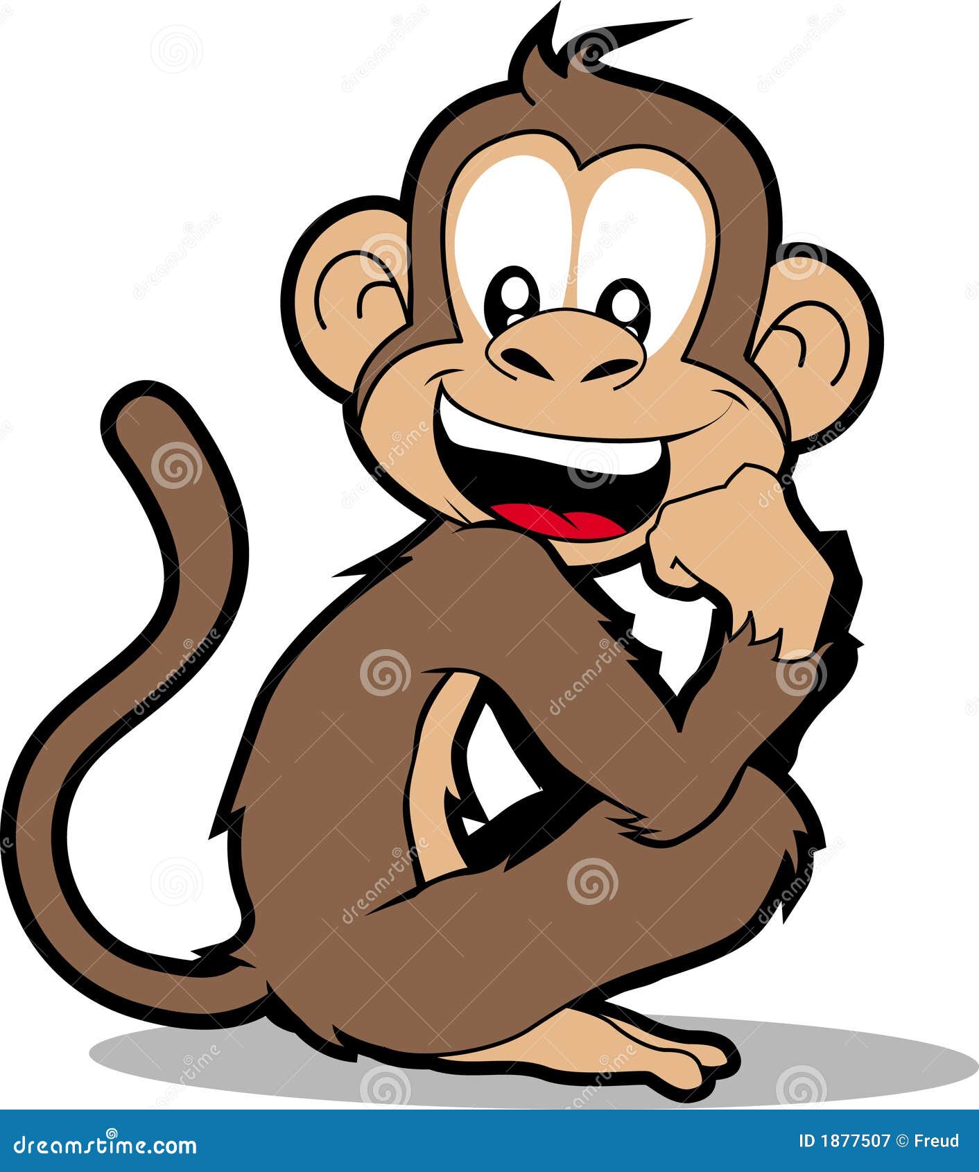 Happy Monkey stock vector. Illustration of idea, animal ...