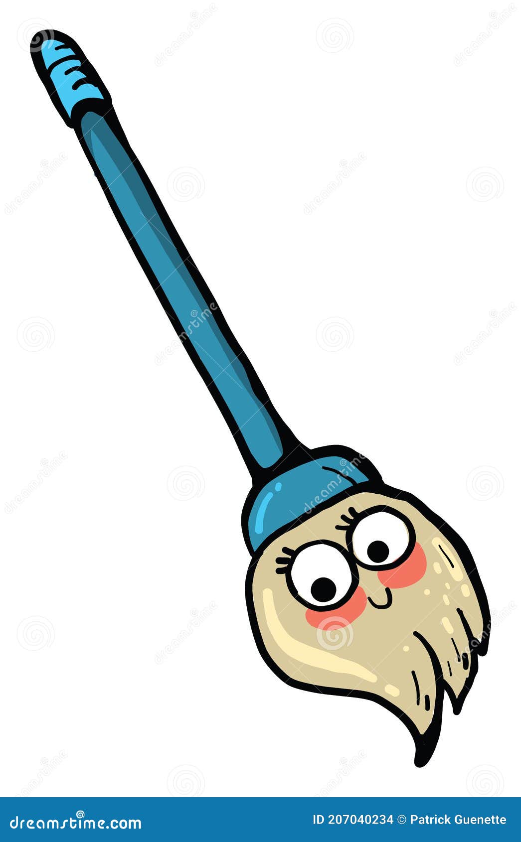 Happy Mop, Illustration, Vector Stock Vector Illustration of isolated