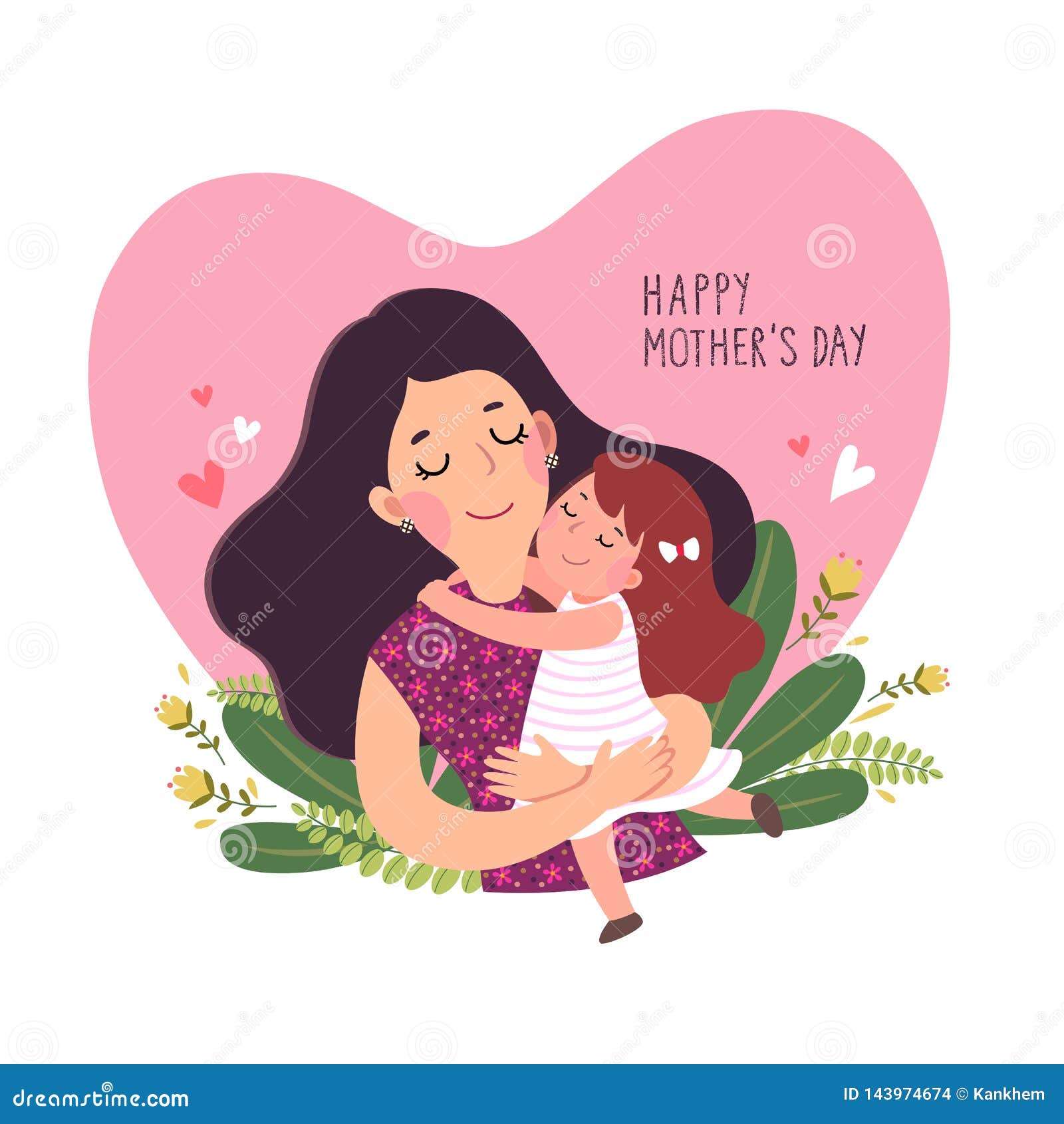 Download Mother Hugging Her Child,cute Pattern Vector Illustration | CartoonDealer.com #52463770