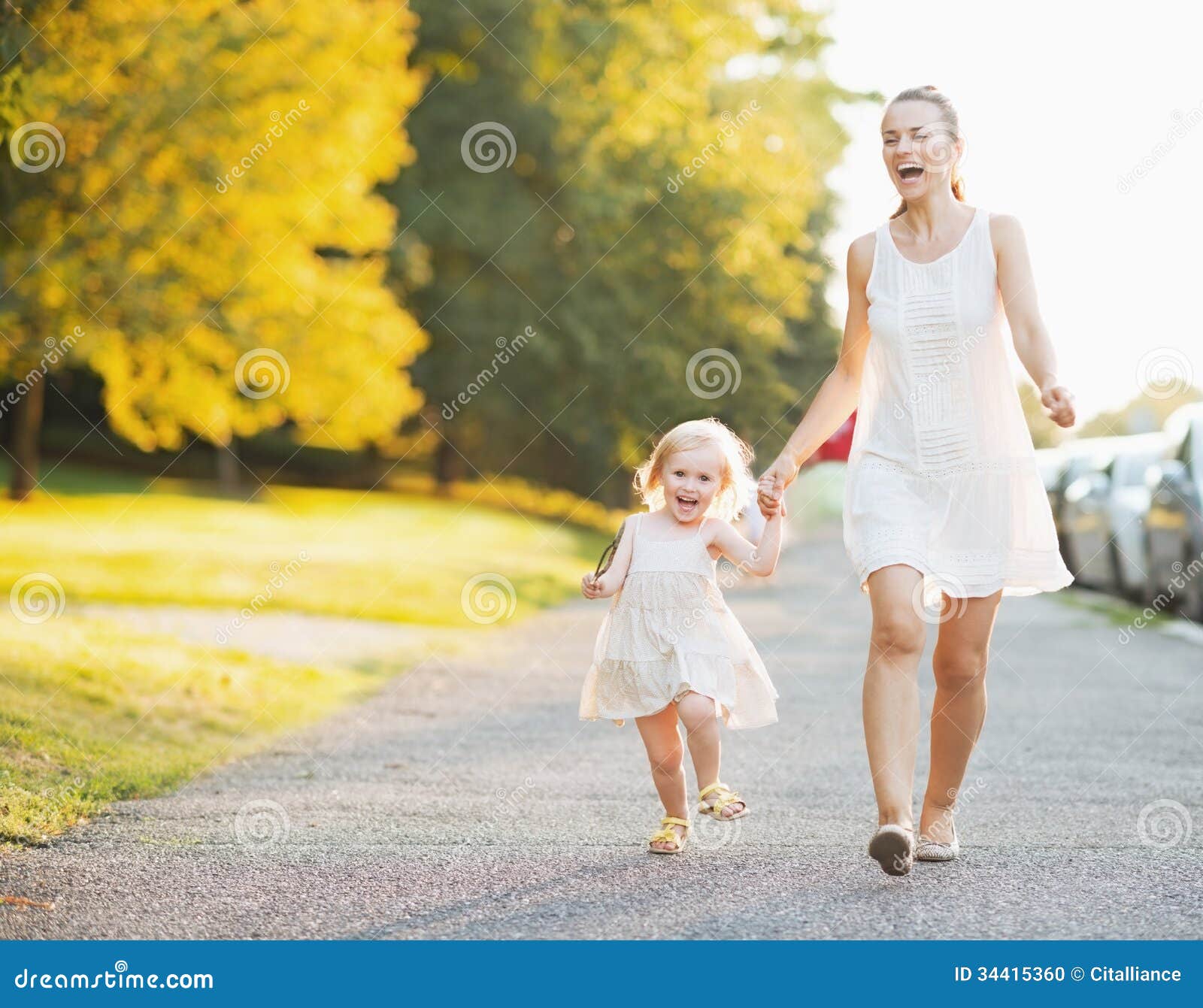 Mom walking