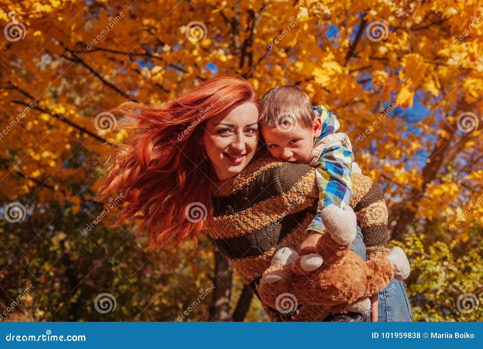 mom son in forest mom son in forest