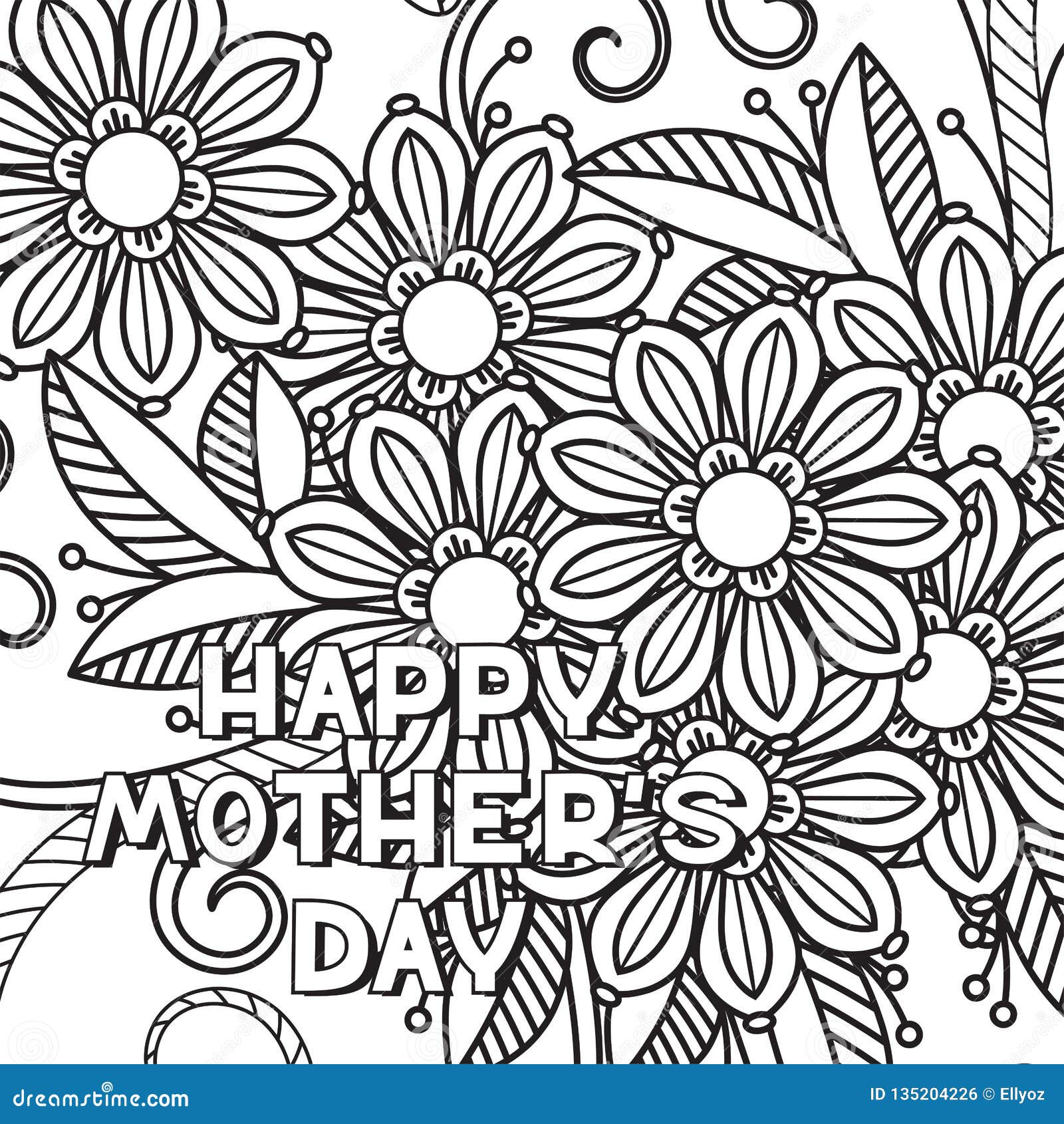 Mother Day Coloring Page Stock Illustrations – 20 Mother Day ...