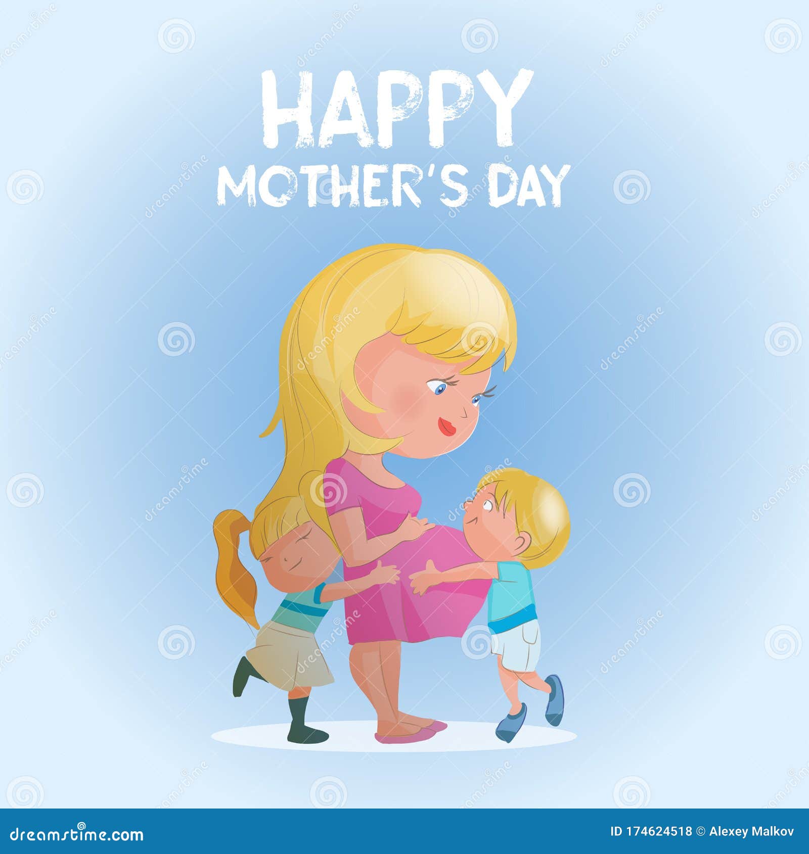COVASA Mens Summer ShortsHappy Mothers Day Greeting with Cartoon Style Mom and