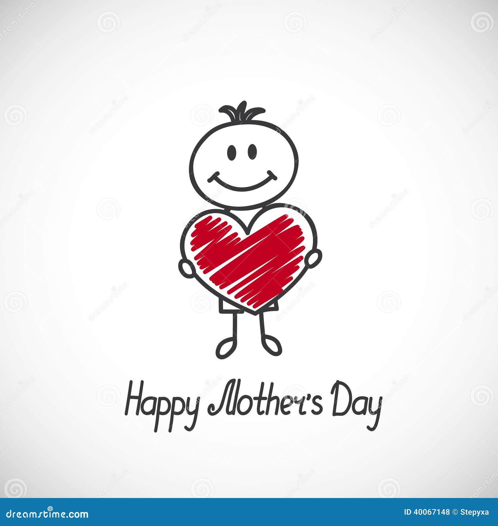 Happy mothers day card stock vector. Illustration of affectionate - 40067148