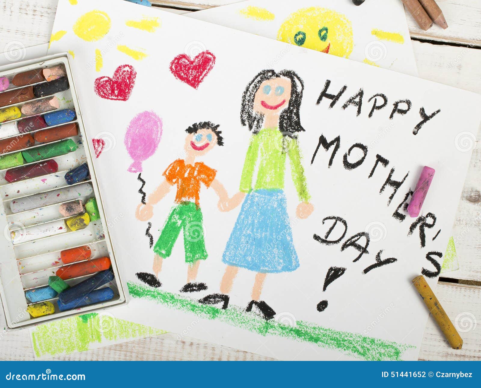 Happy Mothers Day Stock Photo - Download Image Now - Drawing - Art Product, Mother's  Day, Child - iStock