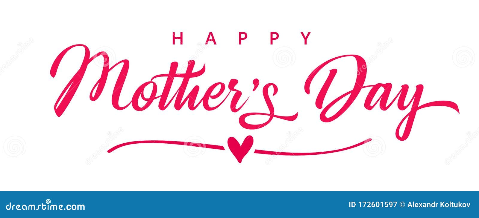 happy mothers day elegant pink lettering