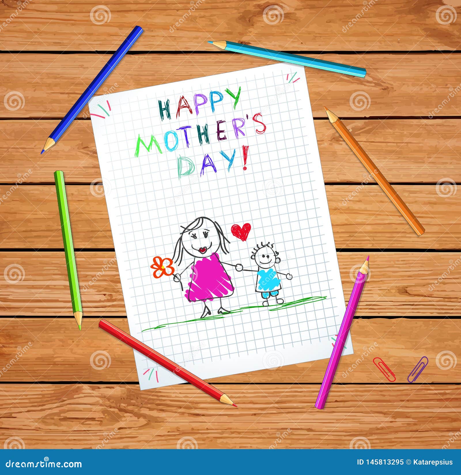 mothers day card kindergarten