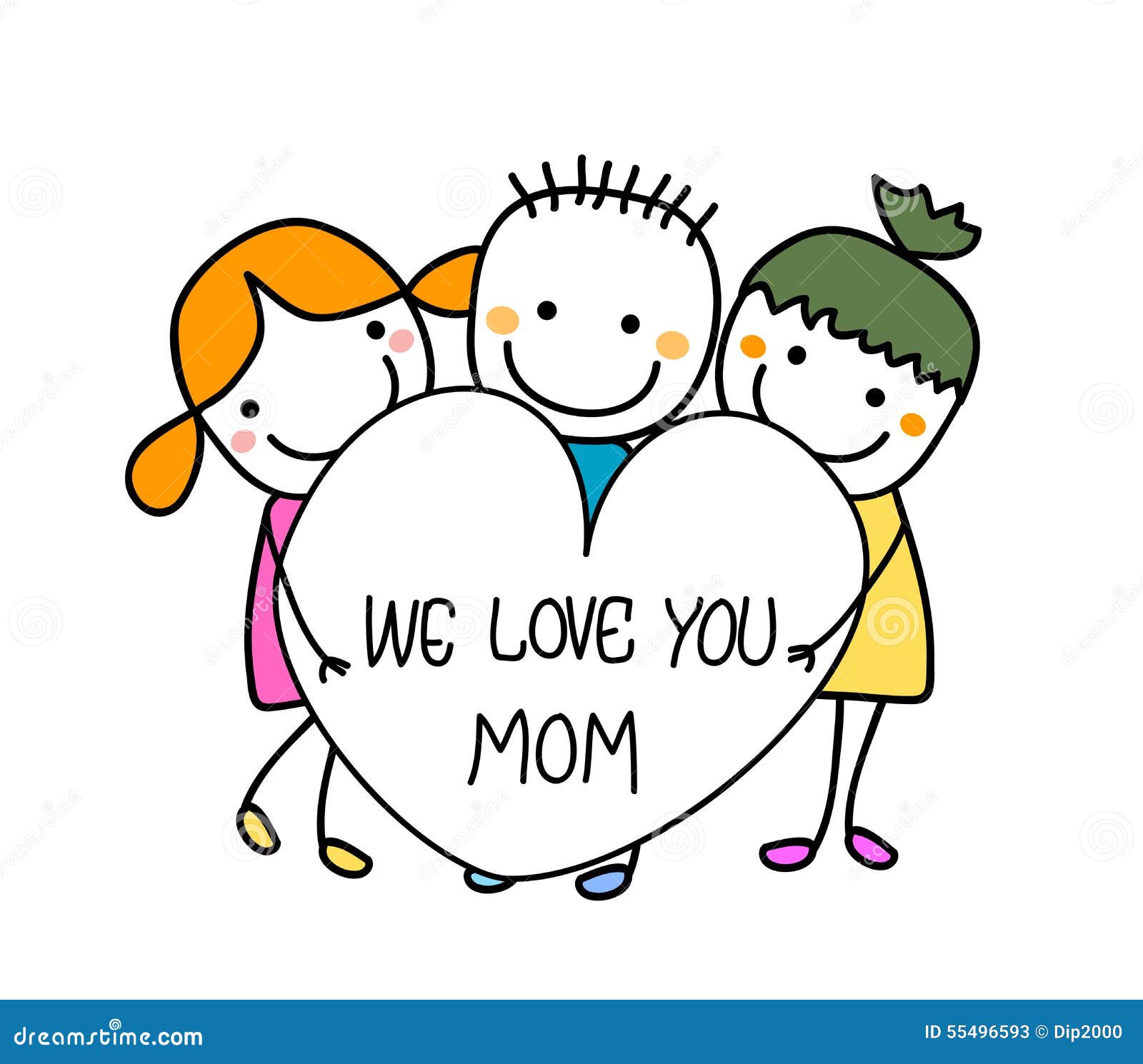 Happy Mothers Day Stock Vector - Image: 55496593
