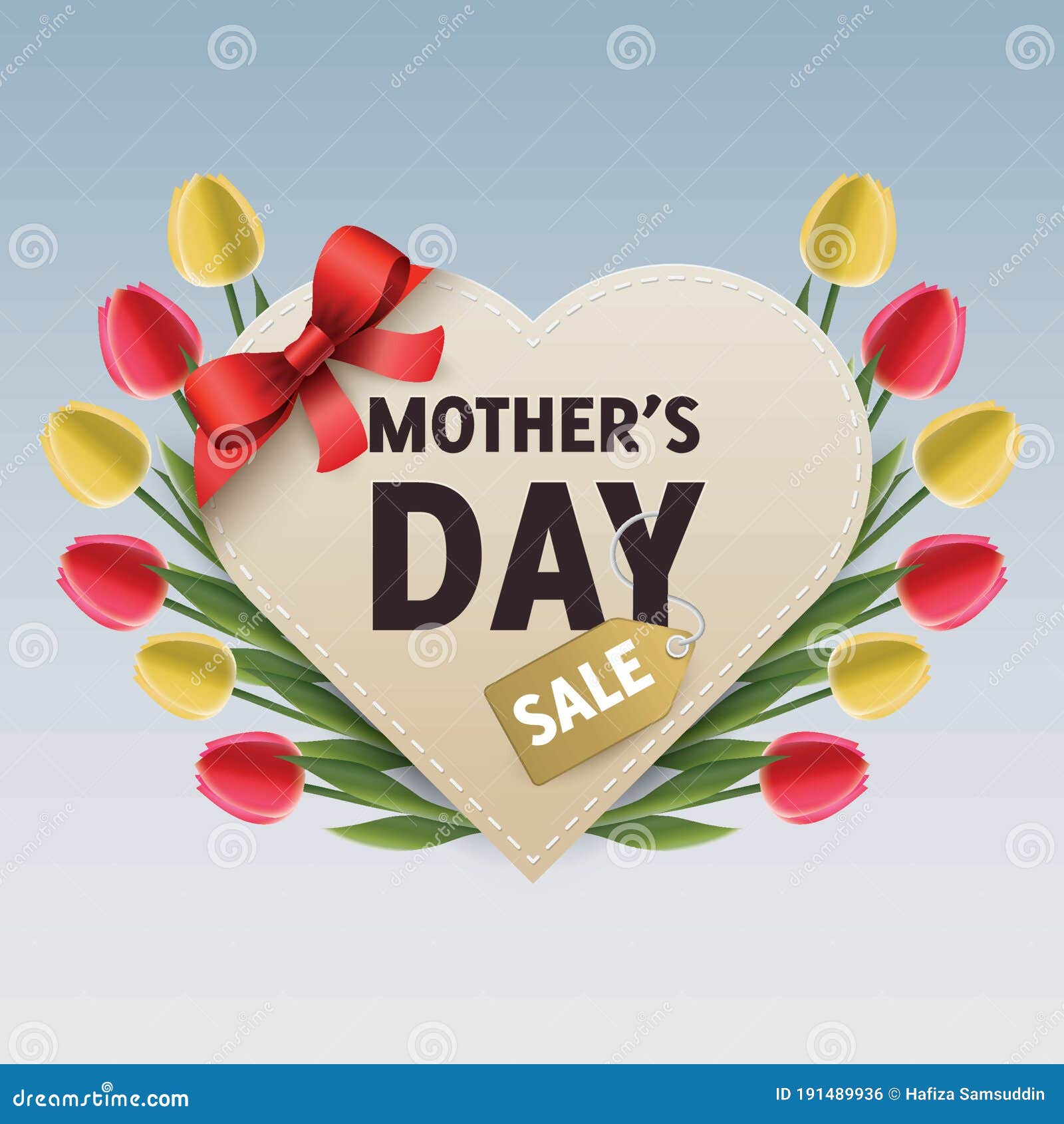 Happy Mothers Day Sales Concept. Stock Vector Illustration of
