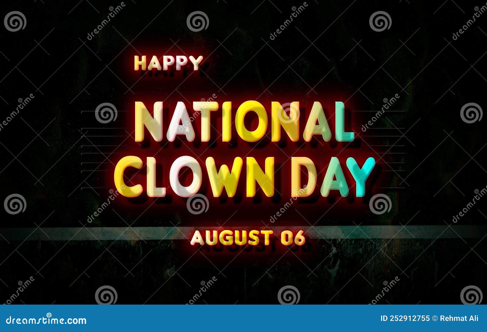 Happy National Clown Day, Holidays Month of August , Empty Space for
