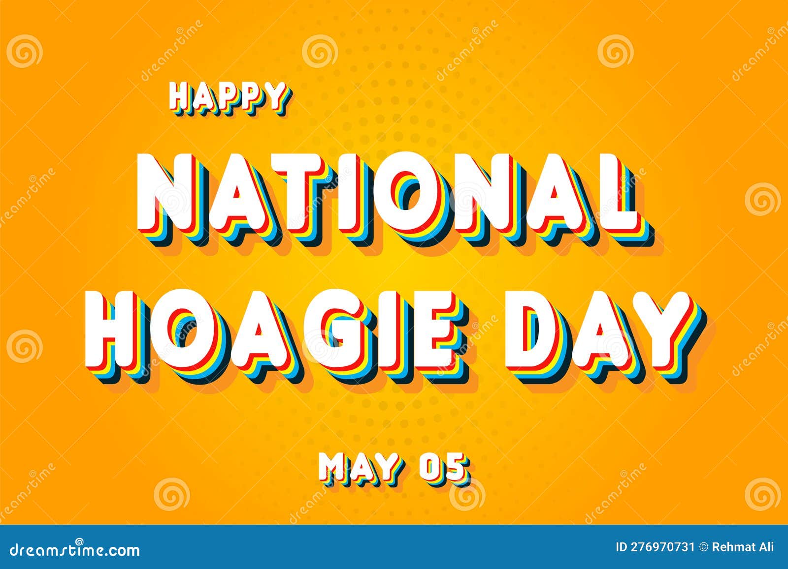 National Eat A Hoagie Day, Great Sandwich For Postcard Or Menu