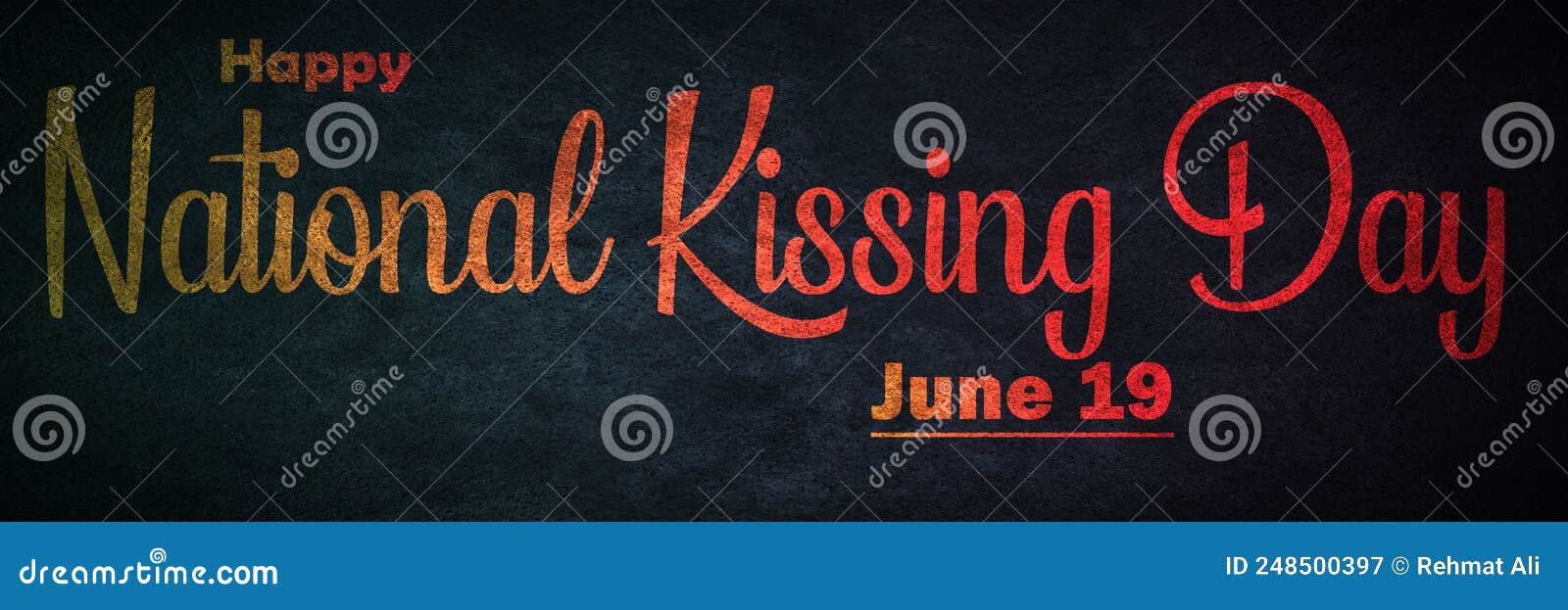 Happy National Kissing Day , June Month Holidays. Calendar on Workplace