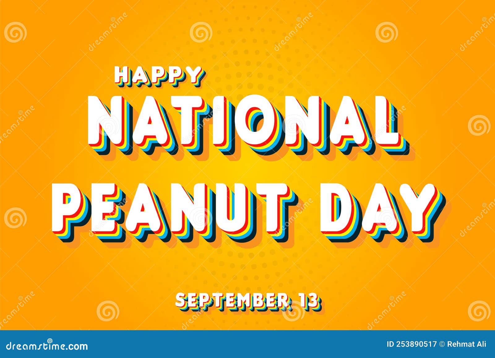 Happy National Peanut Day, September 13. Calendar of September Retro