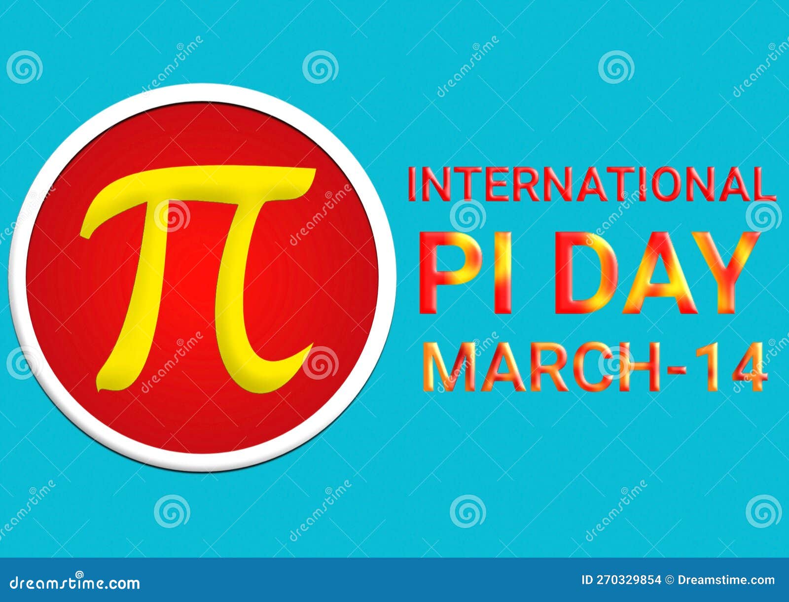 Happy National Pi Day. March 14 Stock Illustration Illustration of