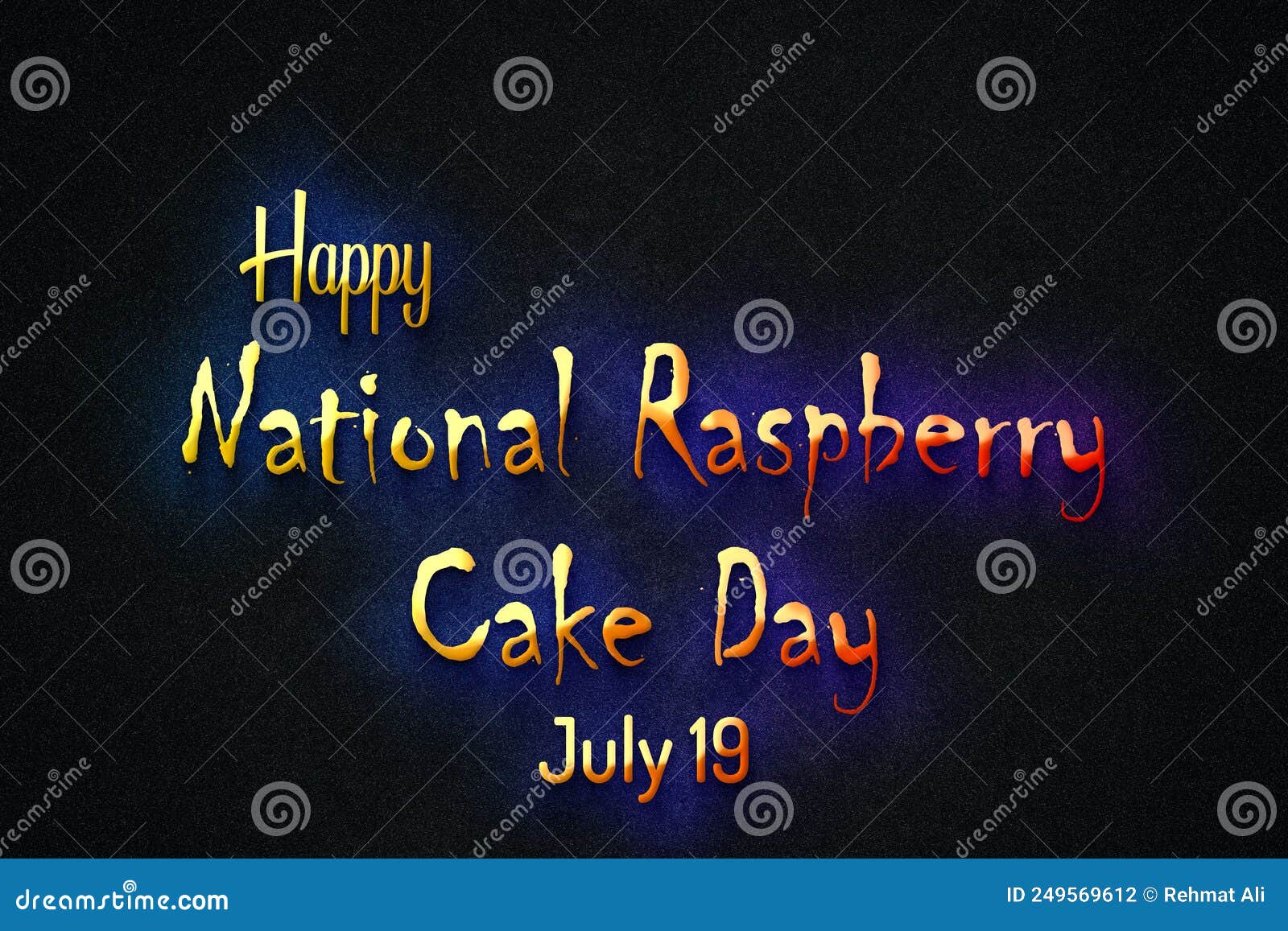 Happy National Raspberry Cake Day, July 19. July Calendar on Workplace