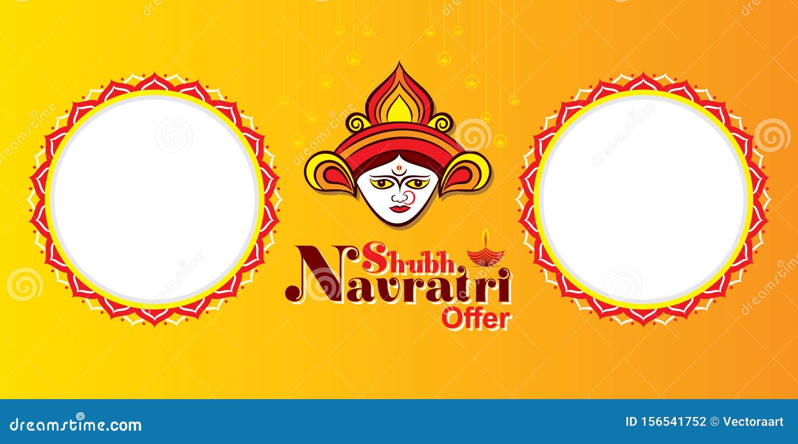 Happy Navratri Festival Banner Design Stock Vector - Illustration of  design, illustrations: 156541752