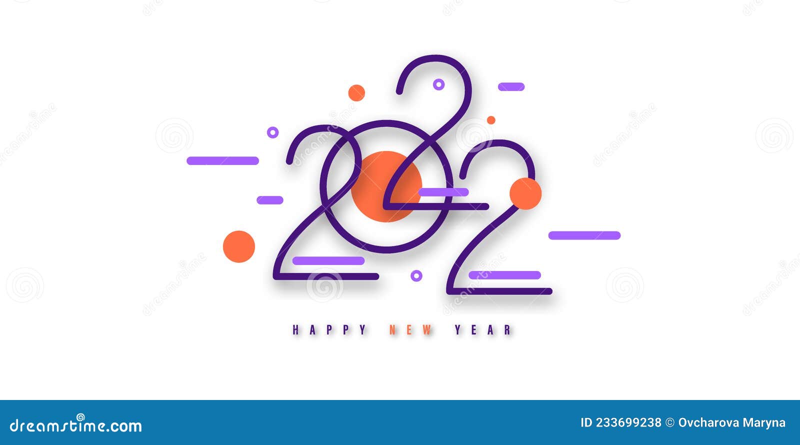 Happy New Year 2022. Festive White Background with Colorful Numbers. Banner  with Geometric Shapes Stock Vector - Illustration of background, business:  233699238