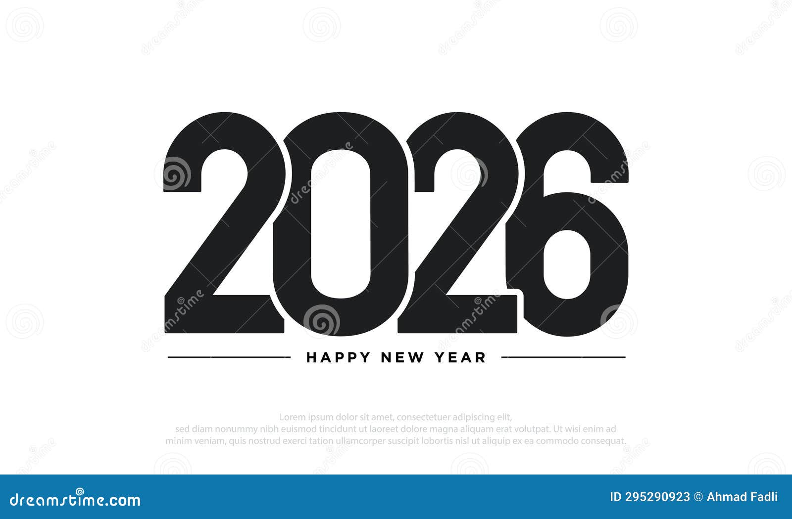 2026 Happy New Year Background Design Stock Vector - Illustration of ...