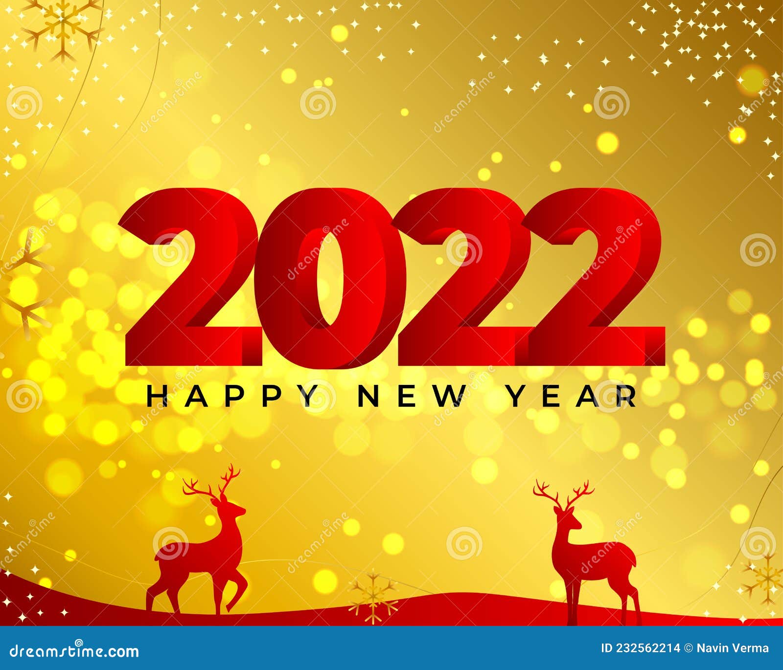 Vector Happy New Year 2022 Banner Greeting Card Stock Vector - Illustration  of cover, december: 232562214