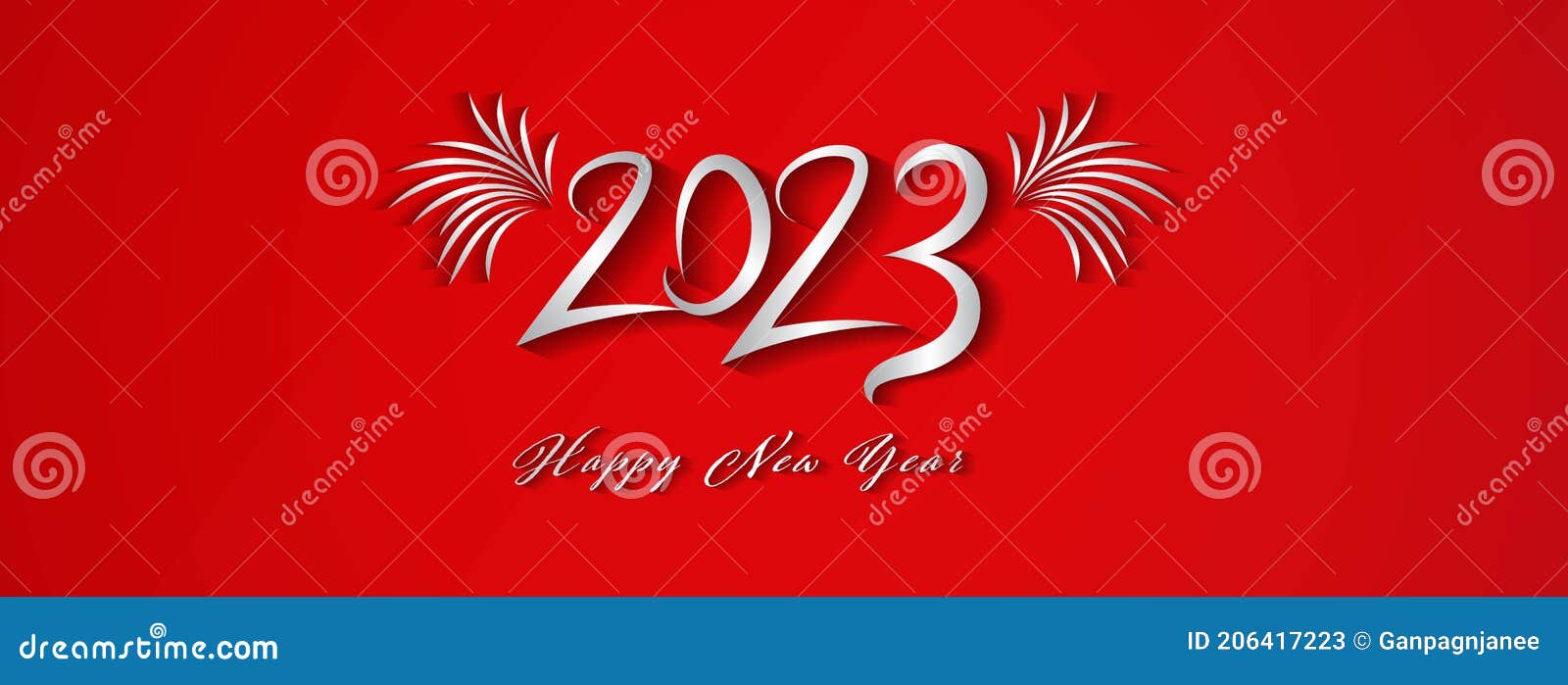 2023 Happy New Year Banner Vector For Social Media Web Banner 2023 Text Design Stock Vector Illustration Of Calendar Media 206417223