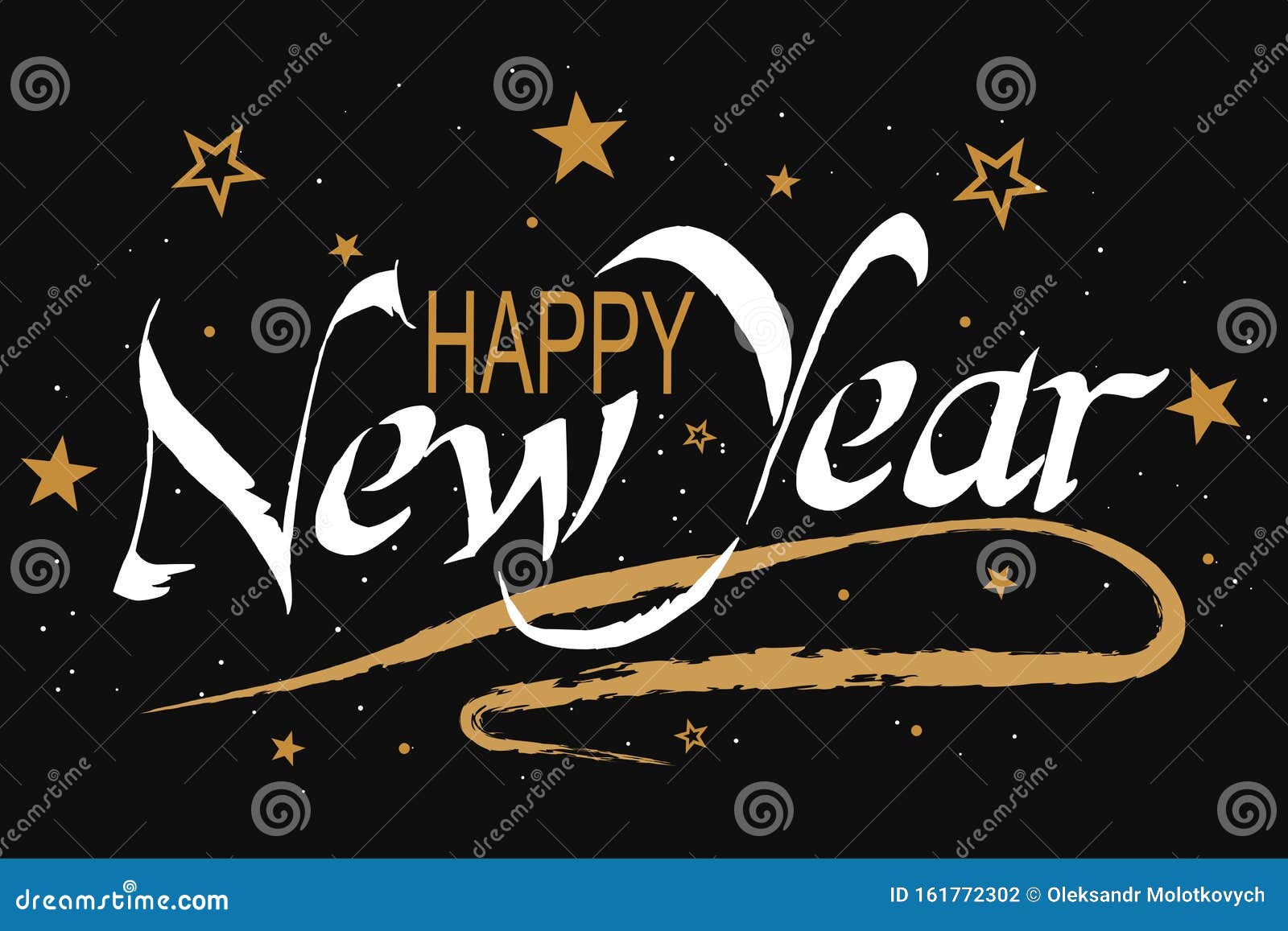 Happy New Year 2020 Beautiful Golden Background Design. Template ...