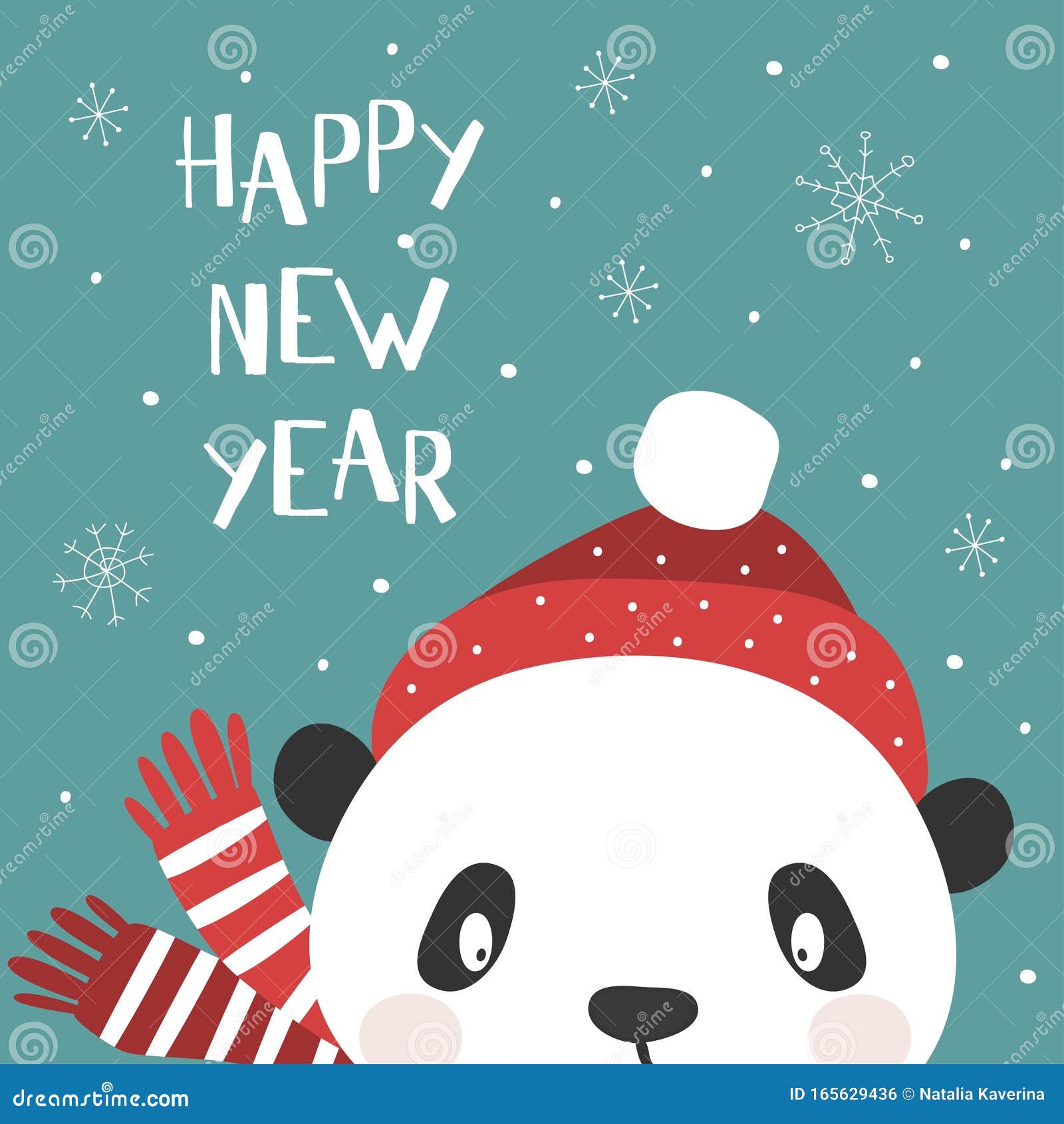 Happy New Year Cartoon Panda. Cute Christmas Panda in a Red Hat. Stock Illustration - Illustration of abstract, decoration: 165629436 Happy New Year Cartoon Panda. Cute Christmas Panda in a Red Hat. Stock Illustration - Illustration of abstract, decoration: 165629436