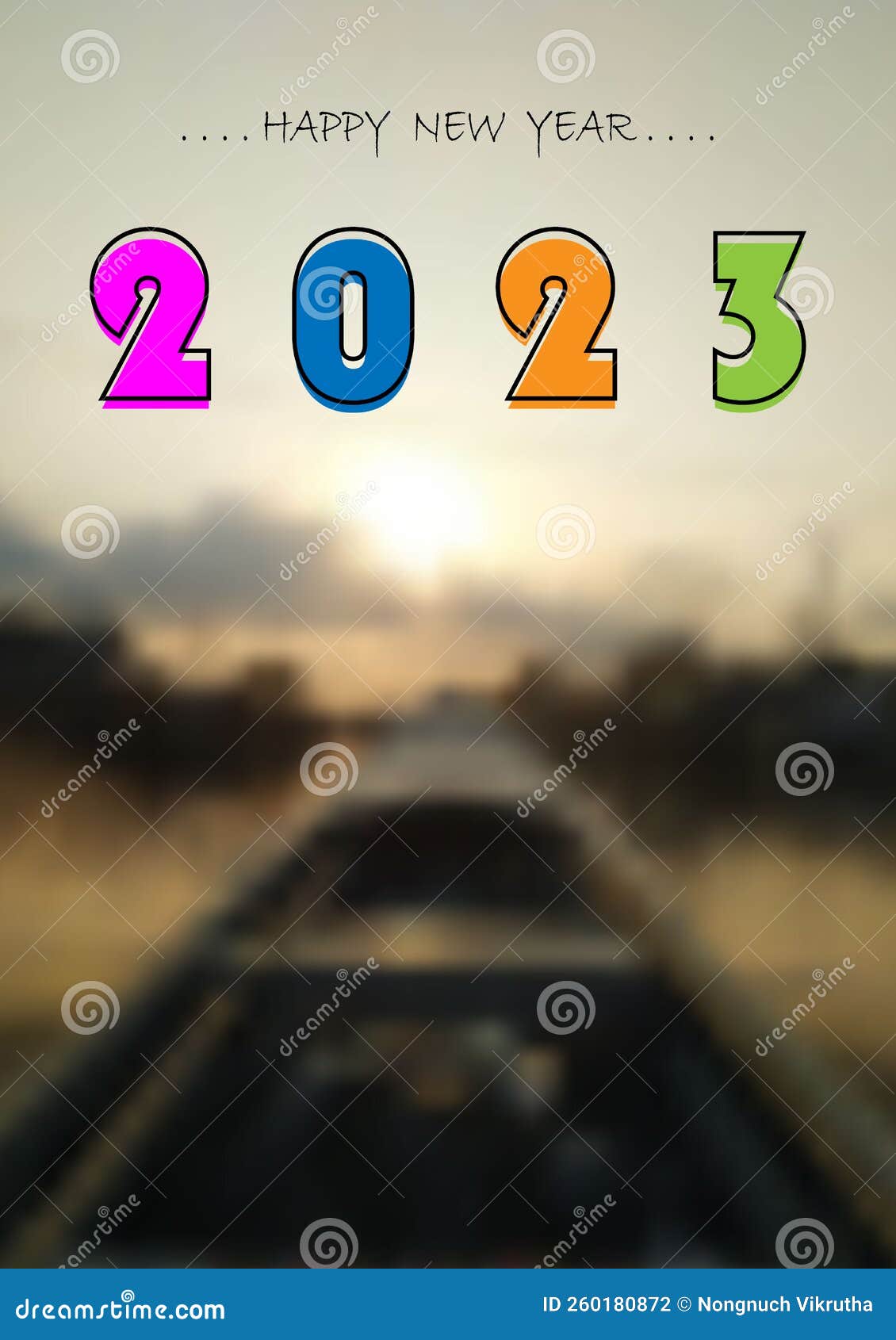Happy New Year 2023 Celebration Poster Design. Element and Dark Background  Vector Stock Photo - Image of element, number: 260180872