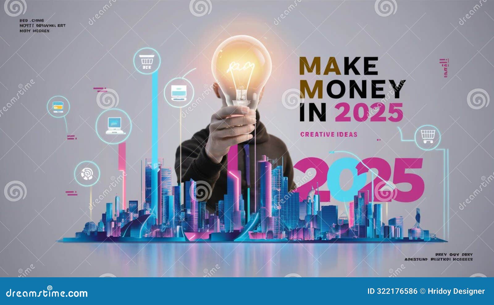 Make Money 2025 Celebration Social Media Post Design or Banner Template