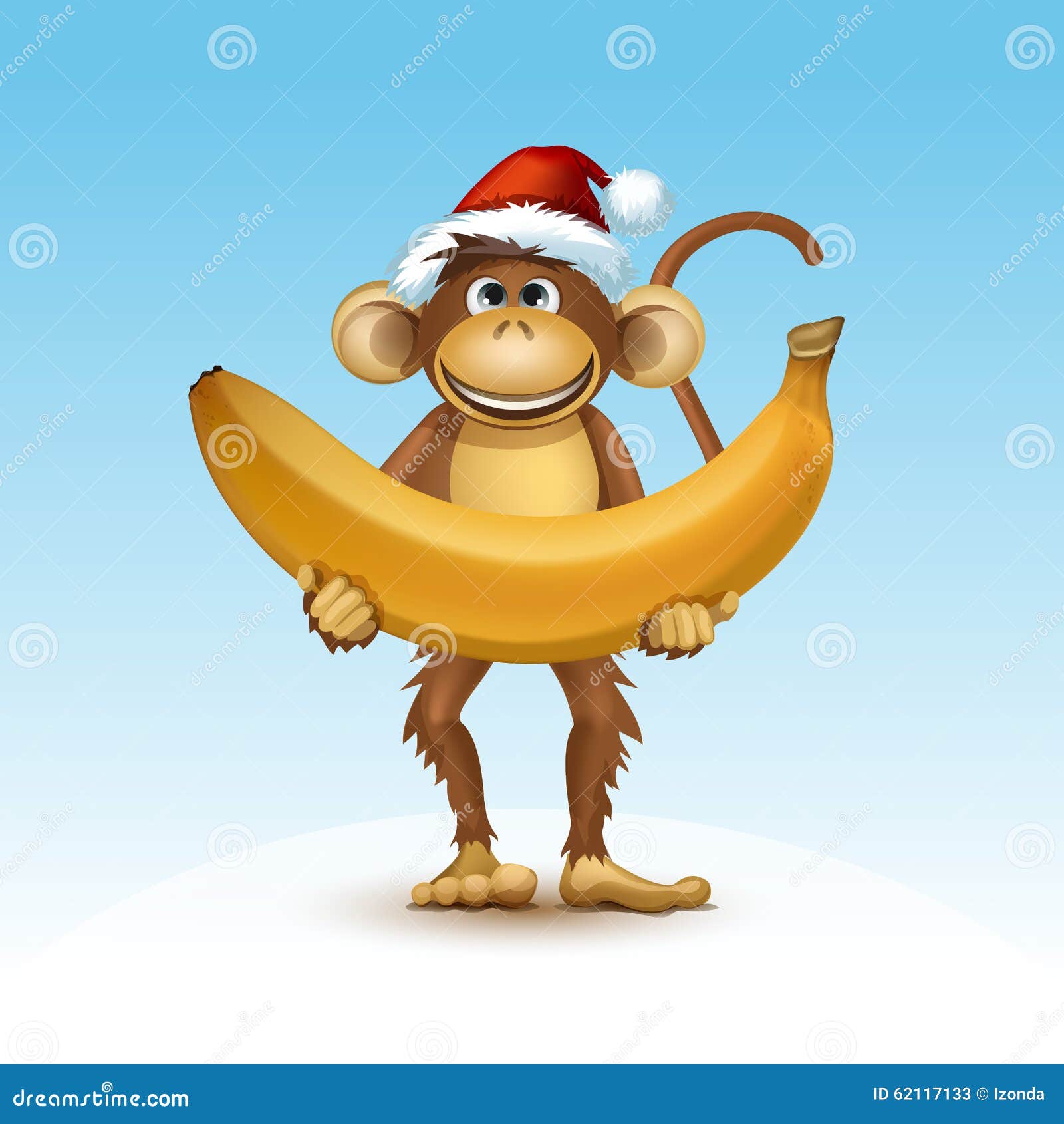 Happy New Year of the Chinese Calendar Monkey Christmas Card Stock