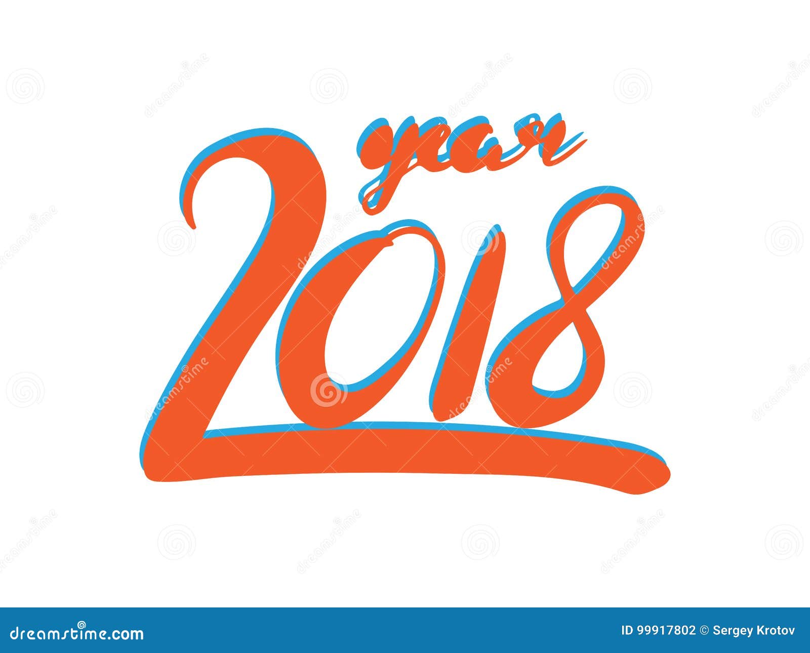 2018 Happy New Year or Christmas Background creative greeting card design can be used for