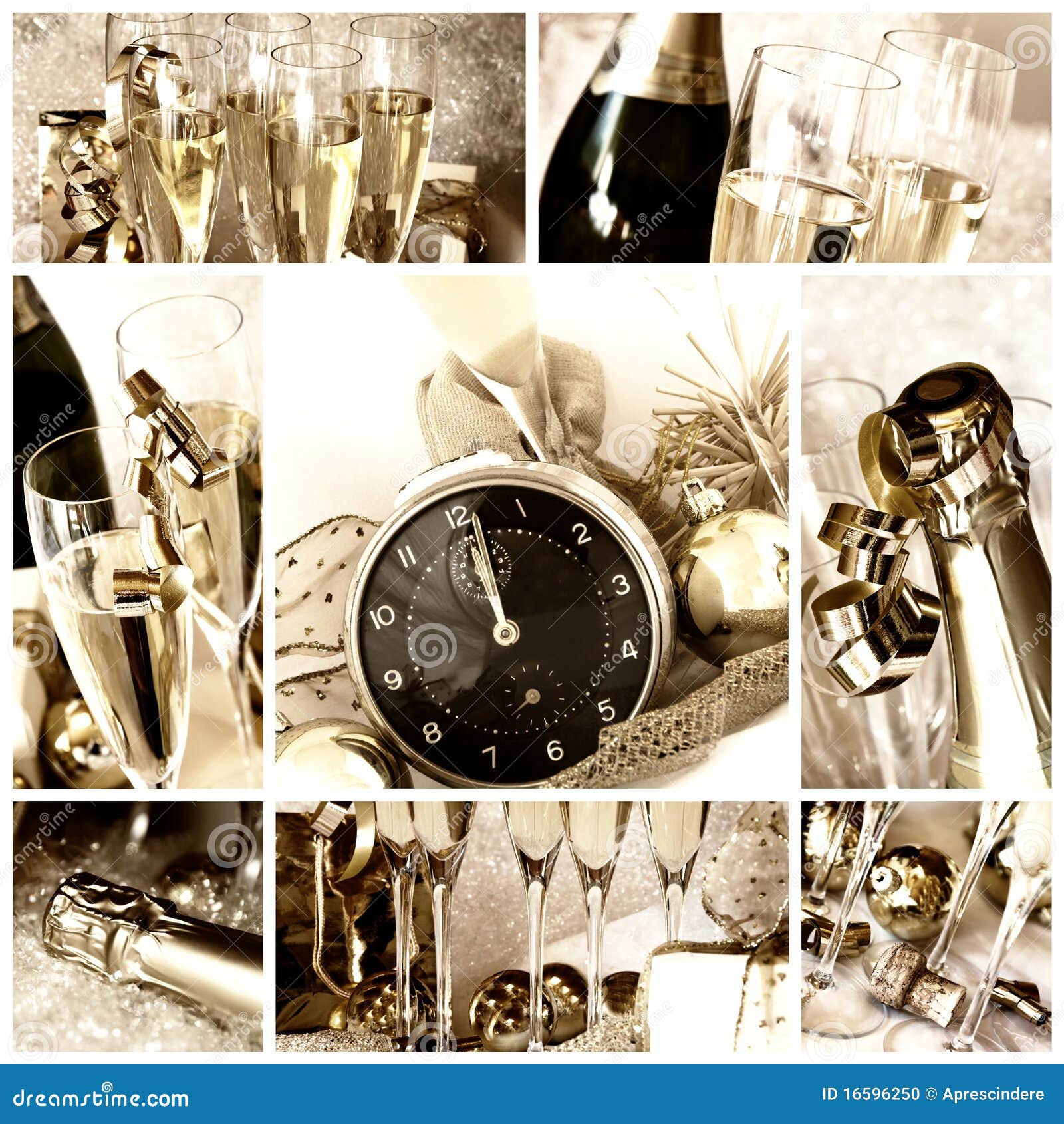 Happy New Year Collage Stock Photo Image 16596250