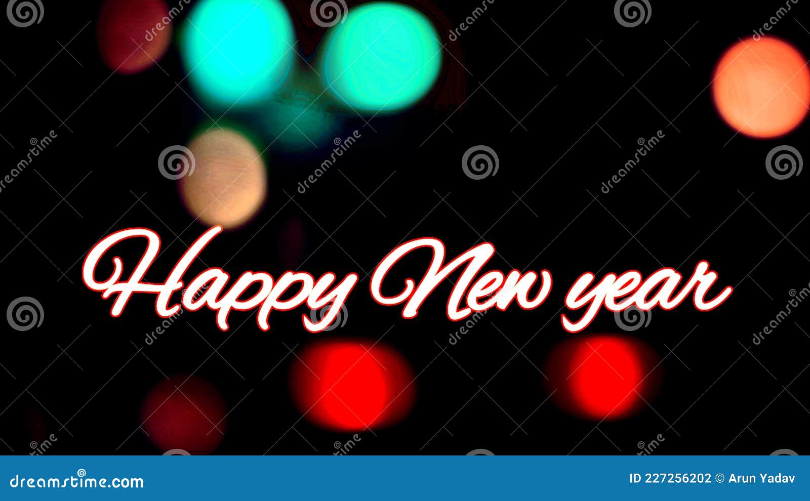 Happy New Year 2024, 2025, 2026 with Beautiful Bokeh Light ...