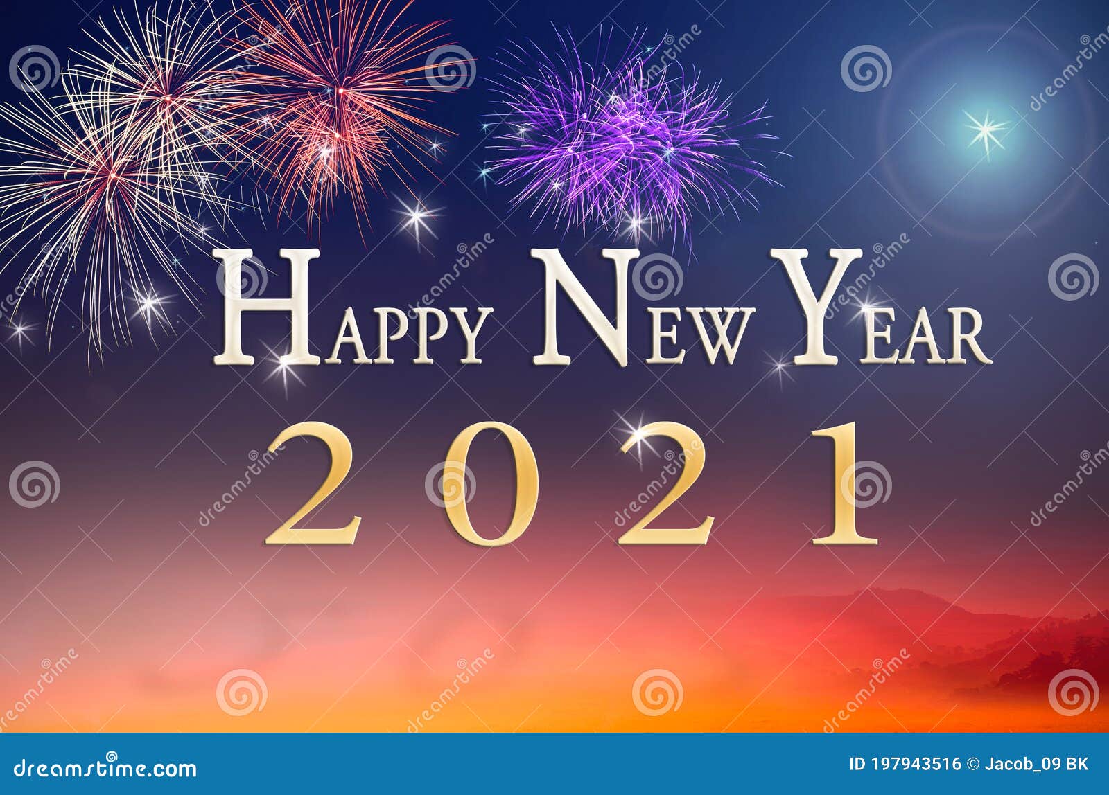 Happy New Year 2021 Concept Stock Photo - Image of anniversary, background:  197943516