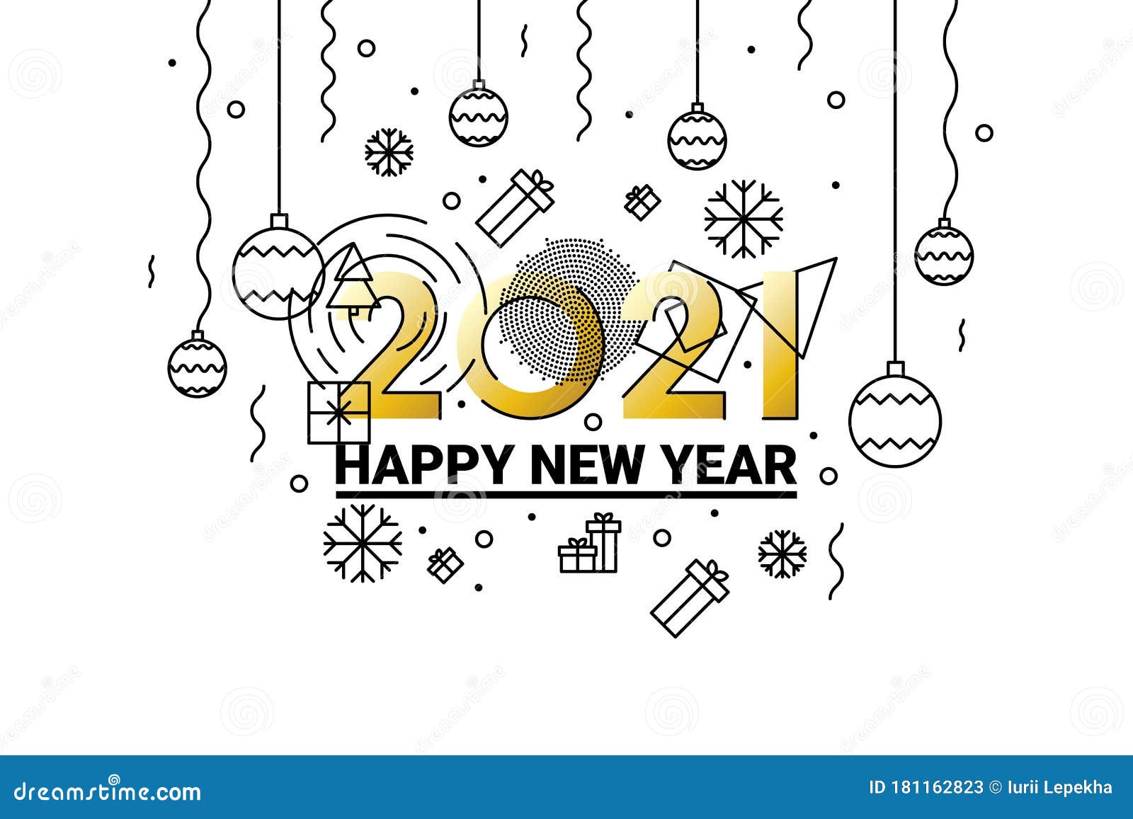 Happy New Year 2021 Design Template Design For Calendar Greeting Cards Or Print Seasonal Holidays Flayers Greetings And Stock Illustration Illustration Of Event Seasons 181162823 2021 calendar greeting cards