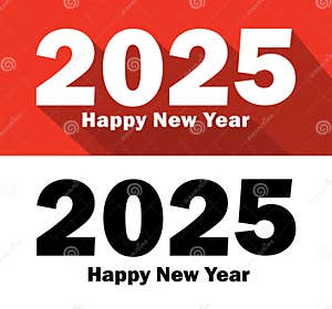 Happy New Year 2025 Design Template Modern Design For Calendar Invitations Cards Or Prints