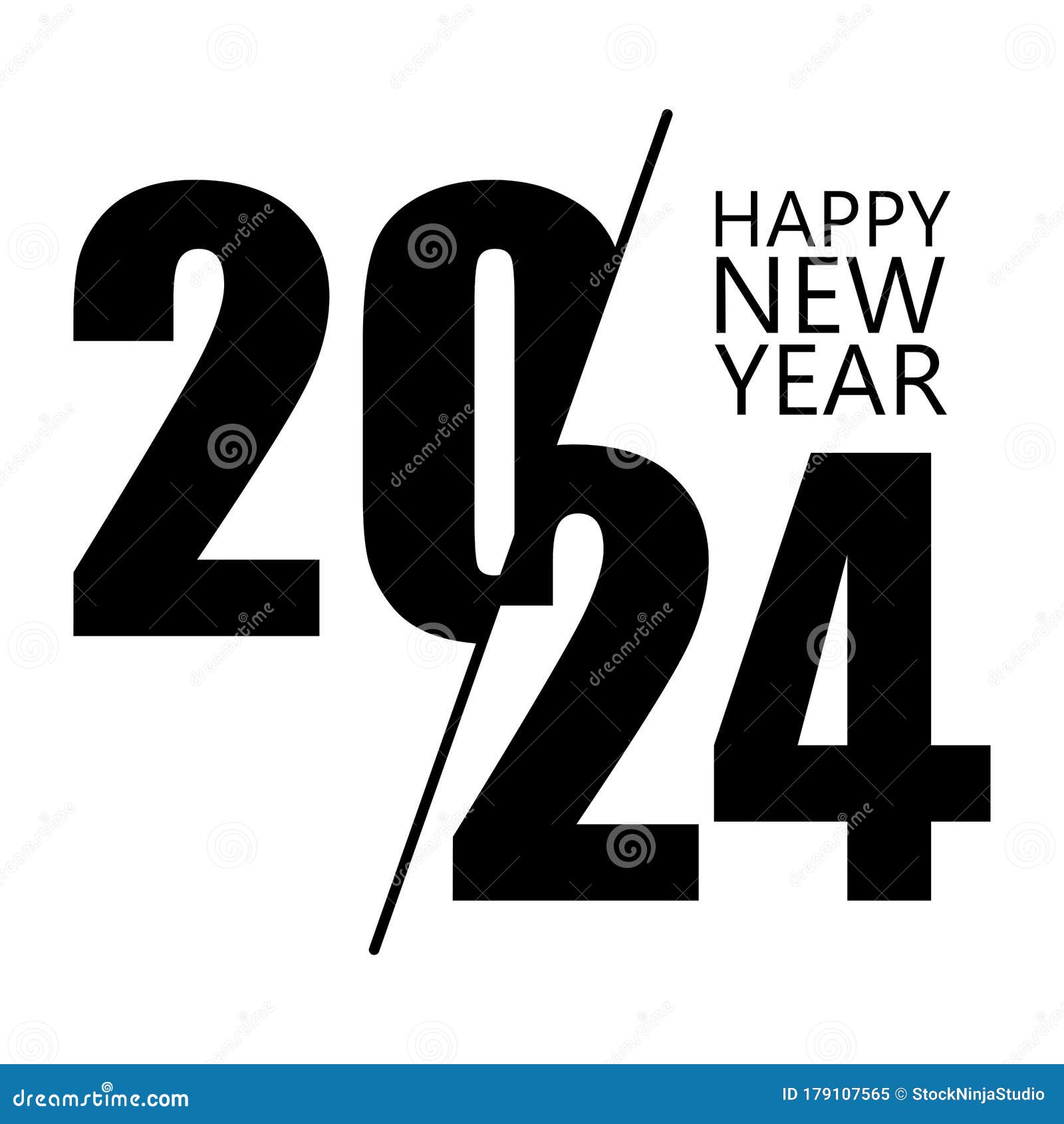 Happy New Year 2024 Design Template. Modern Design for Calendar