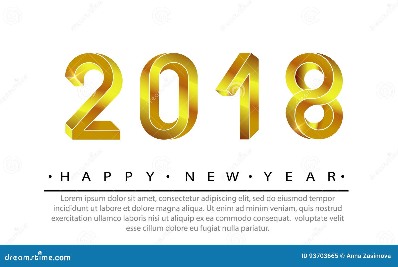 Download 2018 Happy new year stock vector Illustration of number