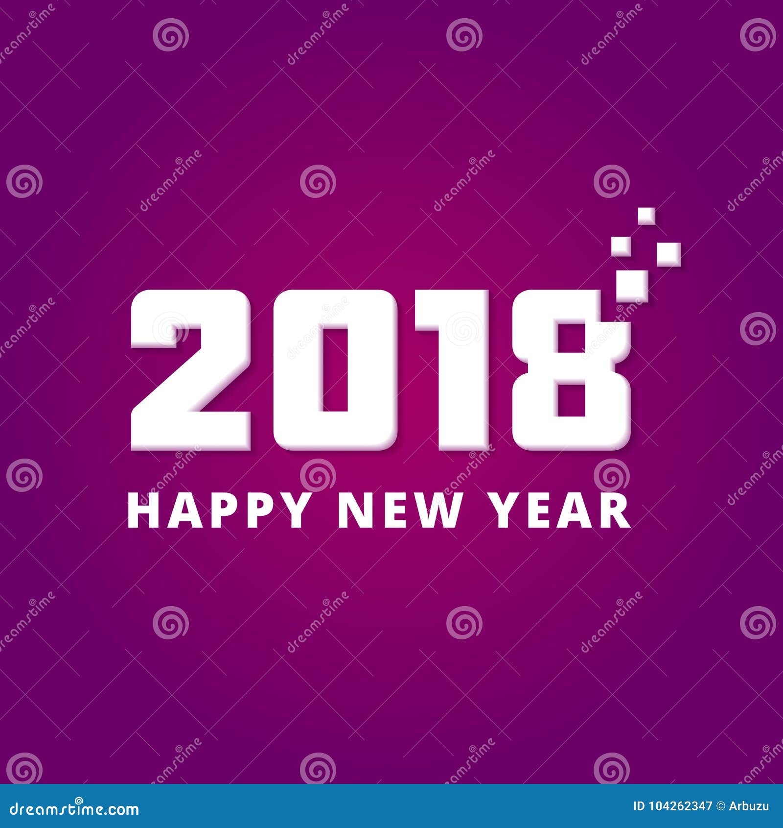 Happy New Year 2018 Greeting Card Design Stock Vector - Illustration of ...