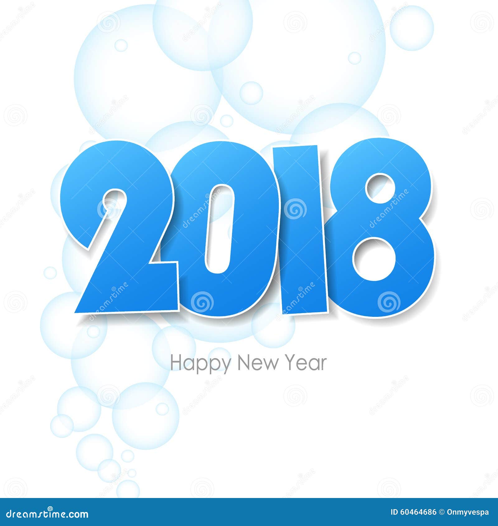 new party year for decoration New 2018 Year Happy Greeting Stock Card. Illustration